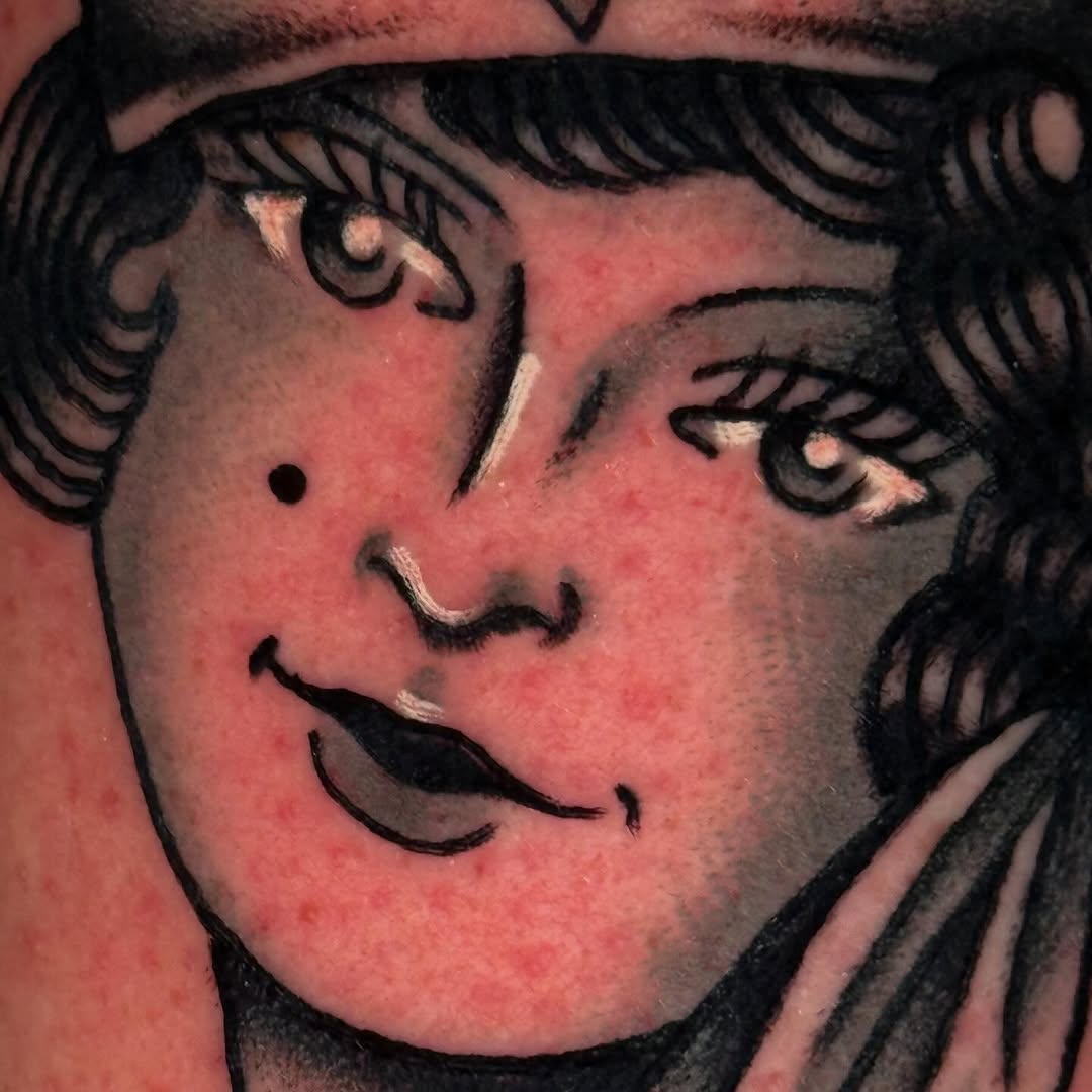 Tattoo by @freezedriedrainbow โ american_traditional, black_and_grey