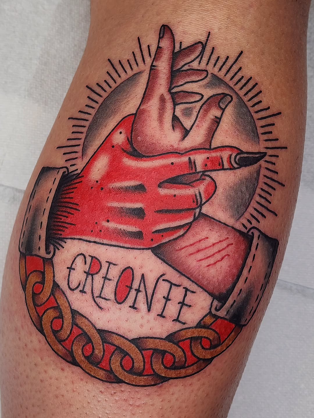 Tattoo by @adambarnestattooer โ american_traditional, dotwork