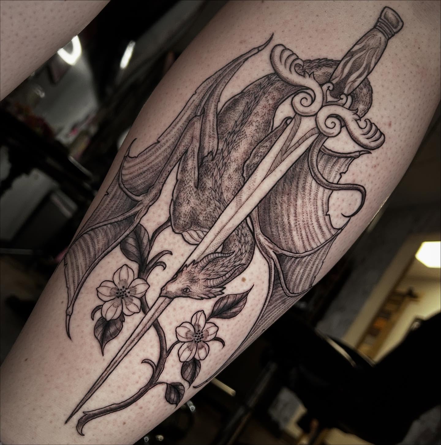 Tattoo by @ashleemshar — black_and_grey, realism