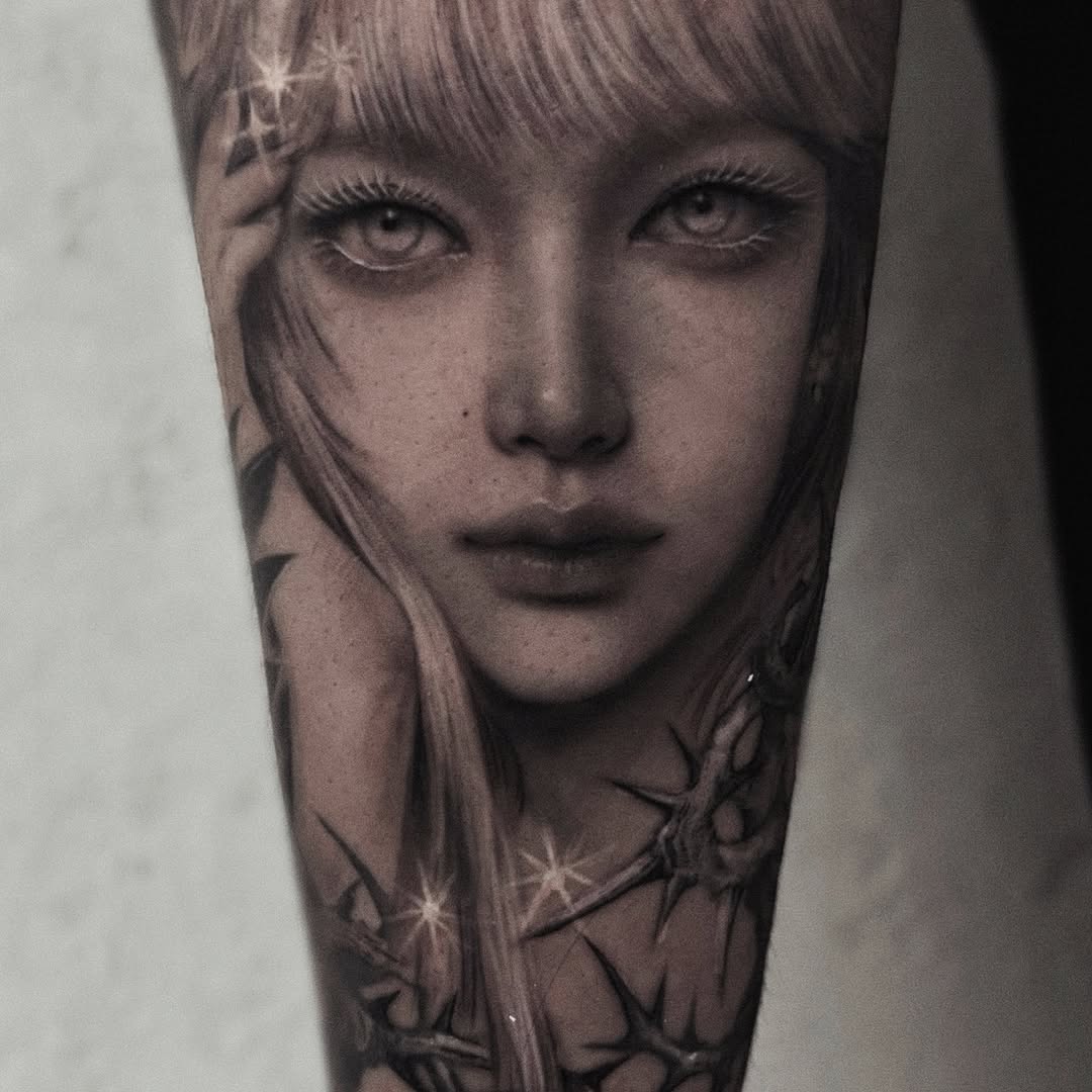 Tattoo by @tattooel_light — realism, black_and_grey