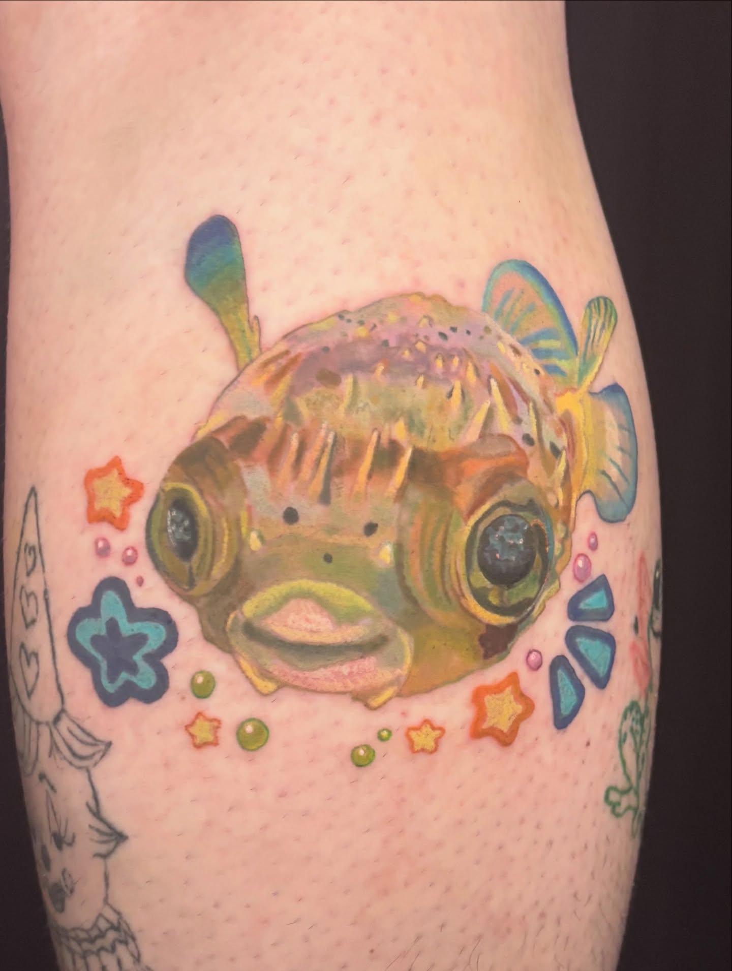 Tattoo by @rayvin_tattoos — watercolor