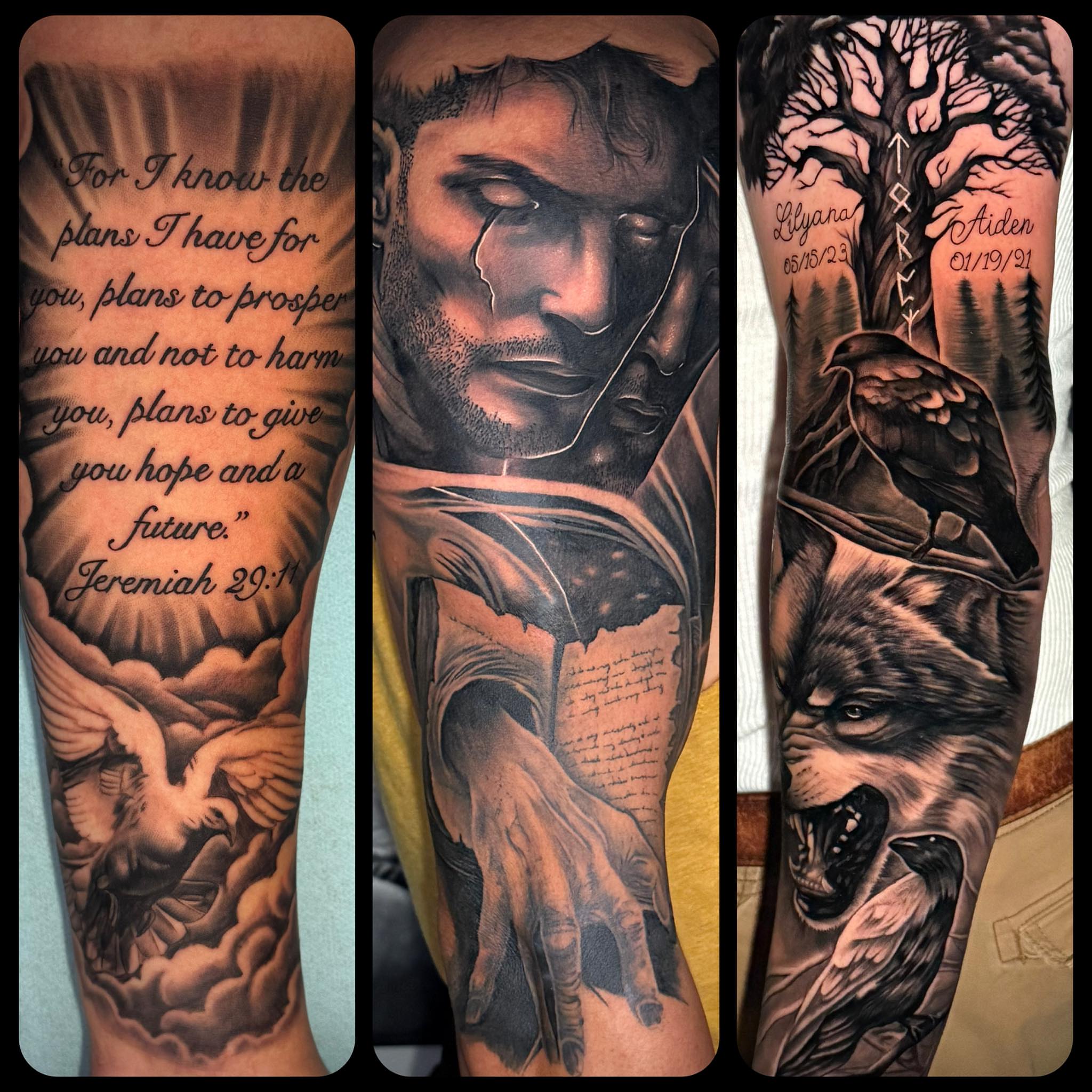 Tattoo by @webbz_tattoos — black_and_grey