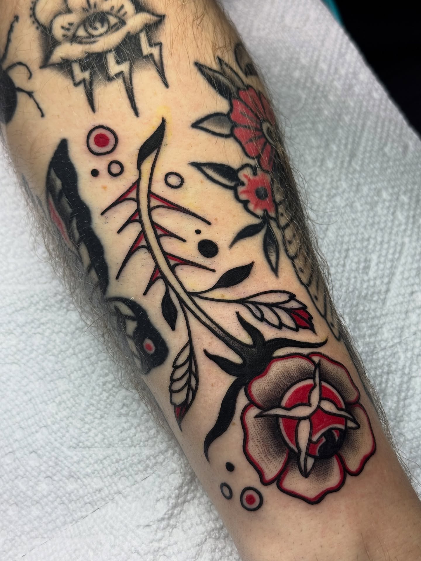 Tattoo by @ghostbunnytattoos — american_traditional, neo_traditional