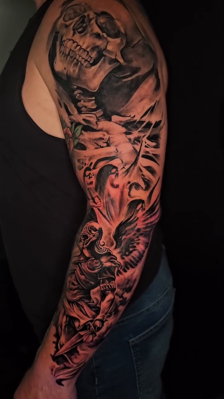 Tattoo by @chief_greytones — dark_realism, black_and_grey
