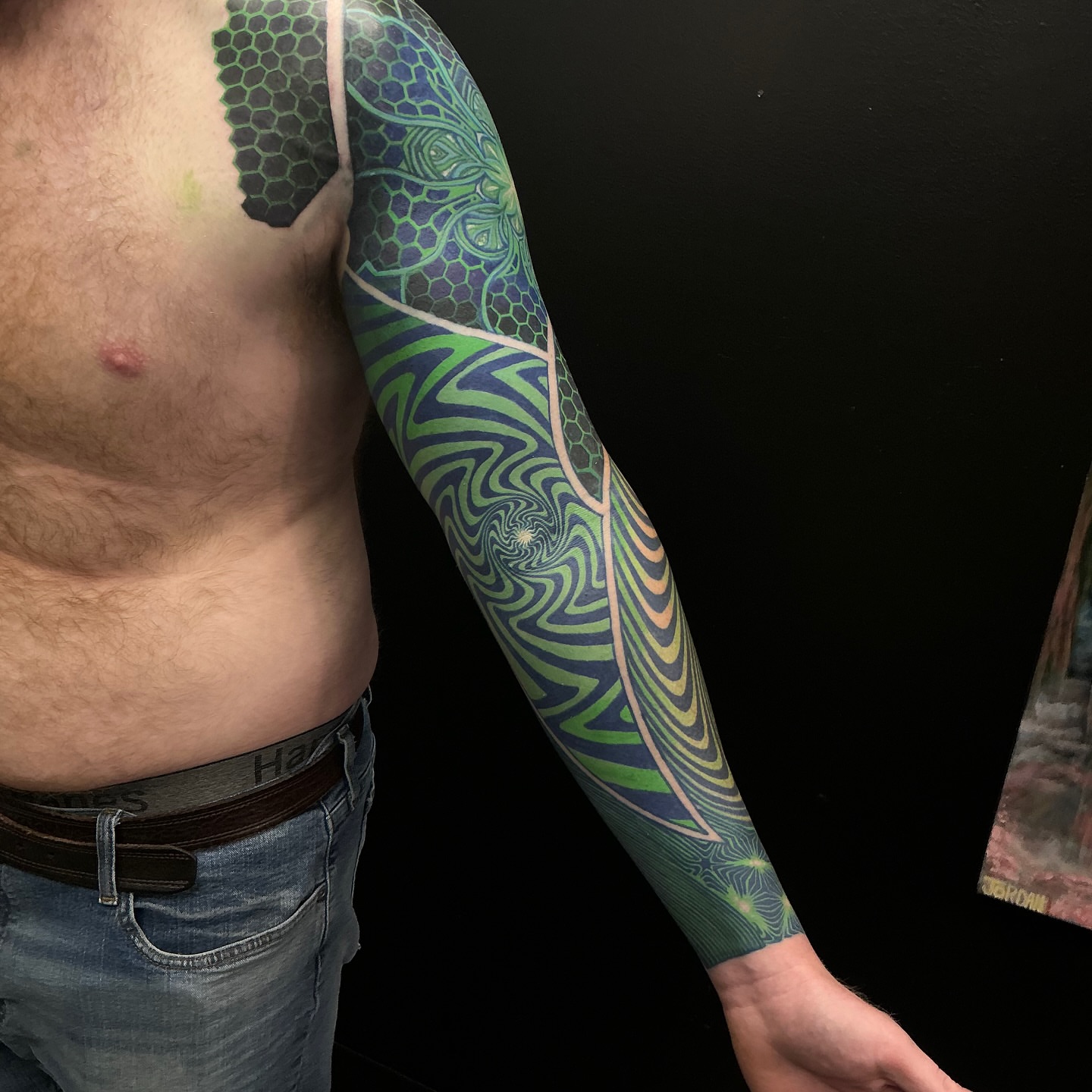 Tattoo by @jordanrookustattoo — geometric