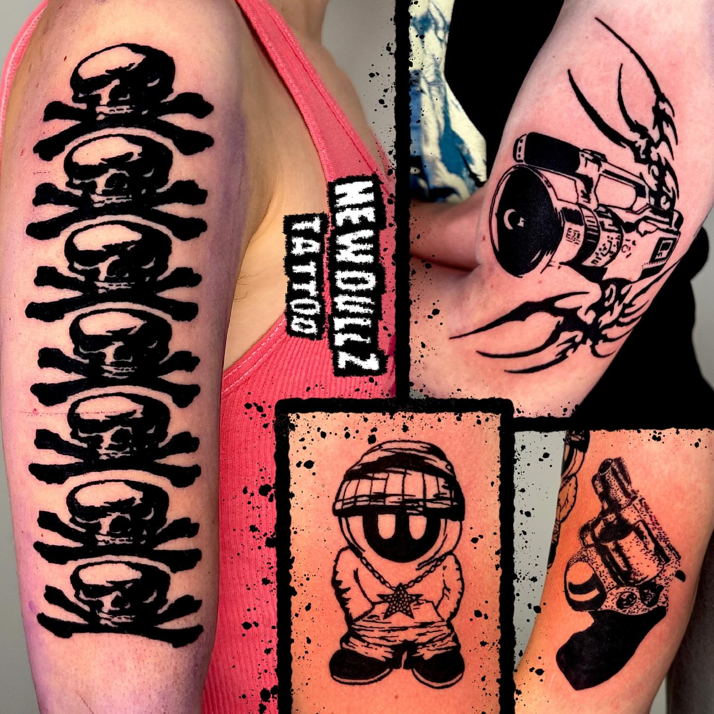 Skulls black and grey tattoo on the forearm by 𝔠𝔲𝔯𝔱𝔦𝔰 ~ tattoo artist