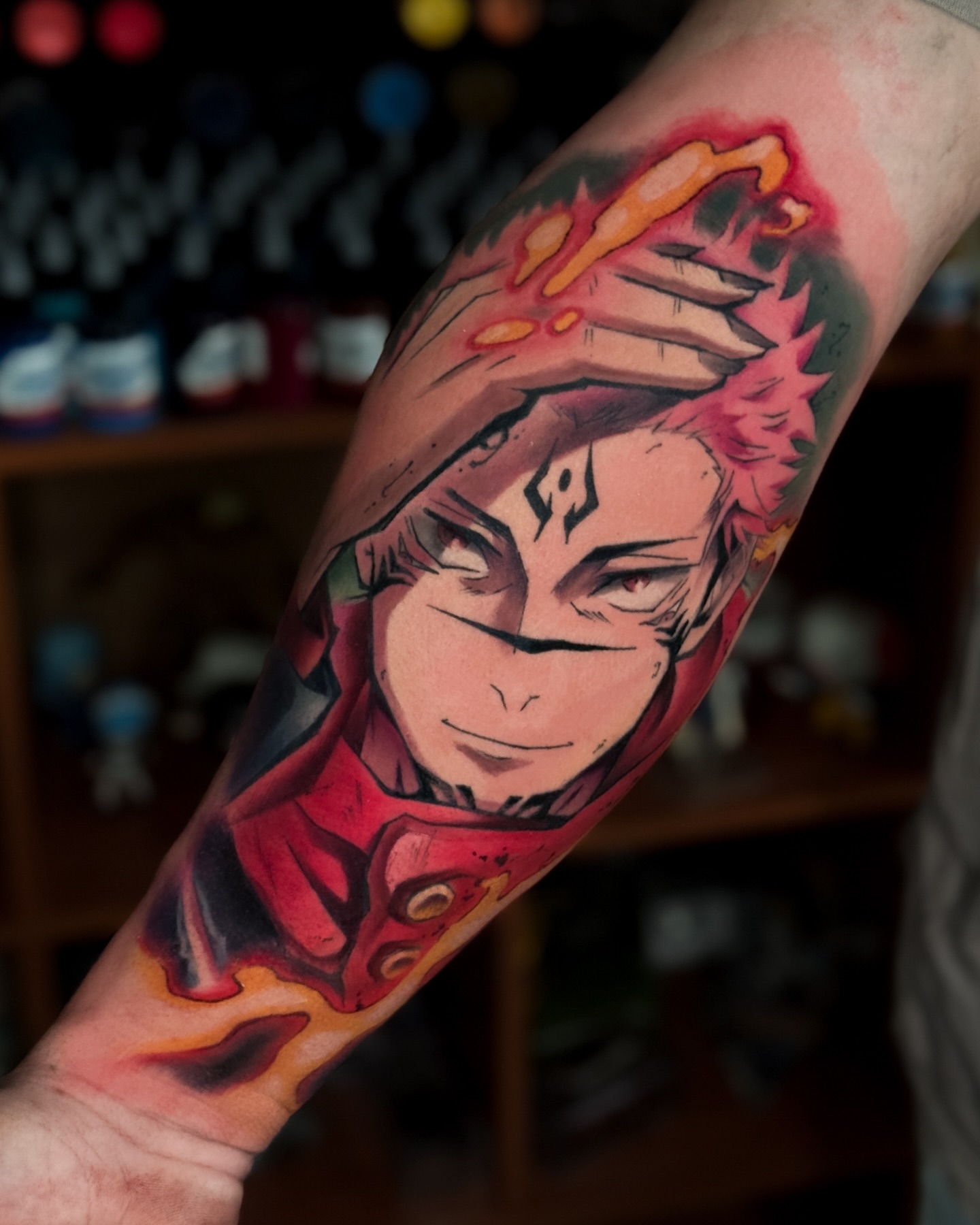 Anime character anime tattoo on the forearm by Anime
