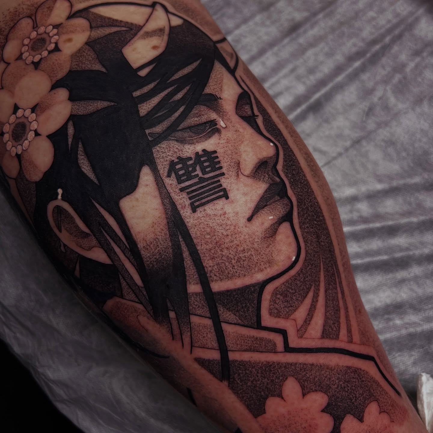 Tattoo by @jett_sonn β dotwork, anime