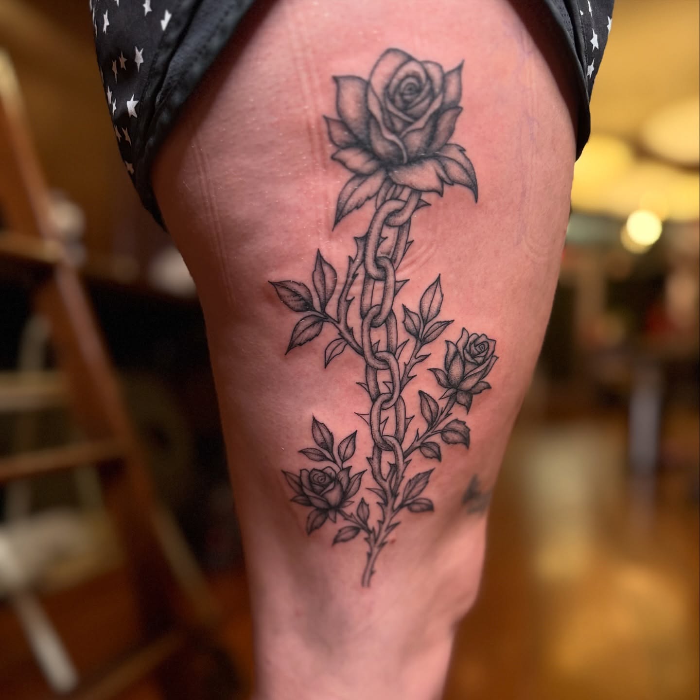 Tattoo by @kreidler_inks — black_and_grey