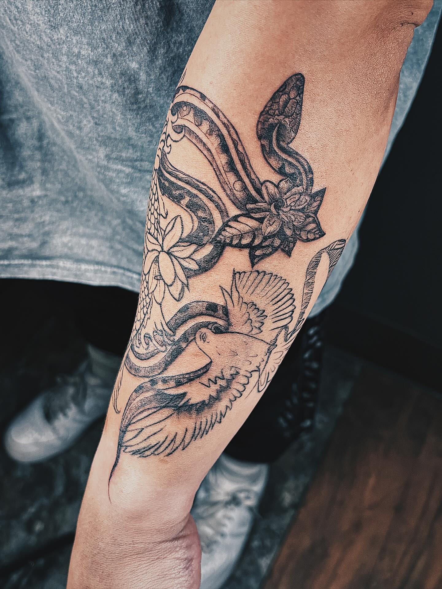Tattoo by @lukeybtattoo — black_and_grey