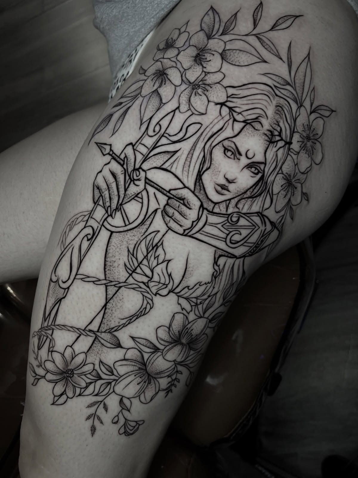 Tattoo by @tattsbyspike — dotwork, realism