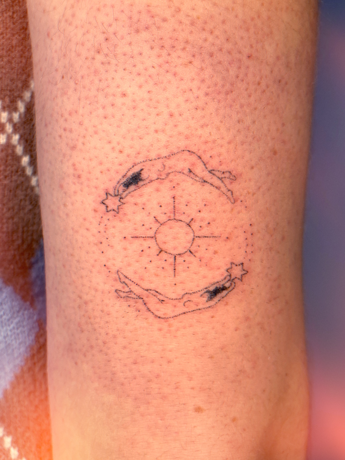 Tattoo by @pokyopokyo — dotwork, geometric