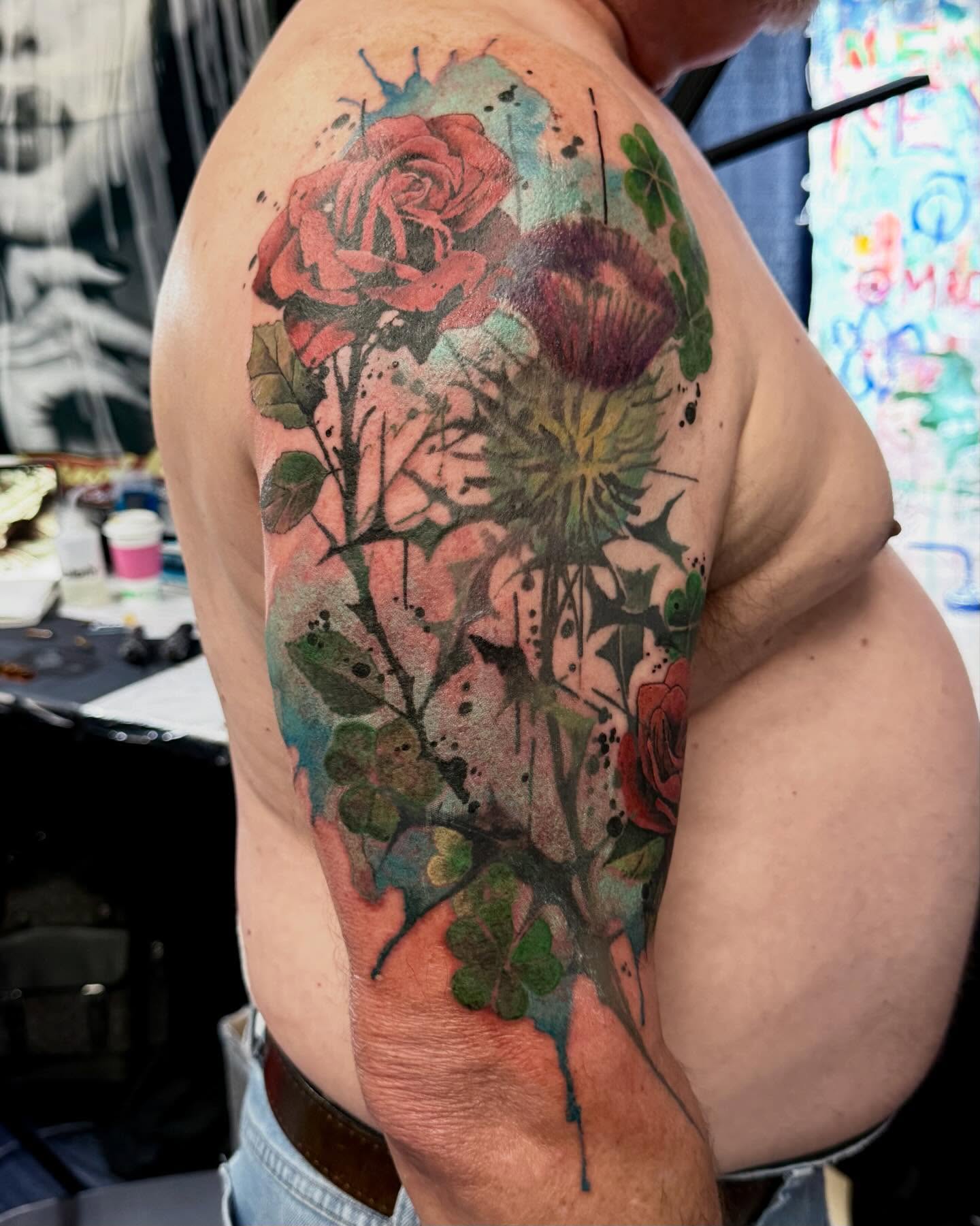 Tattoo by @mrcoffeybean — watercolor, realism