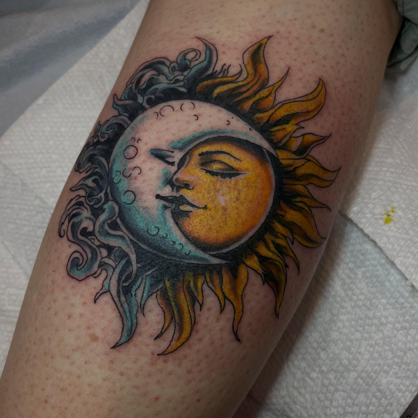 Tattoo by @chrissyungrew โ american_traditional, dotwork