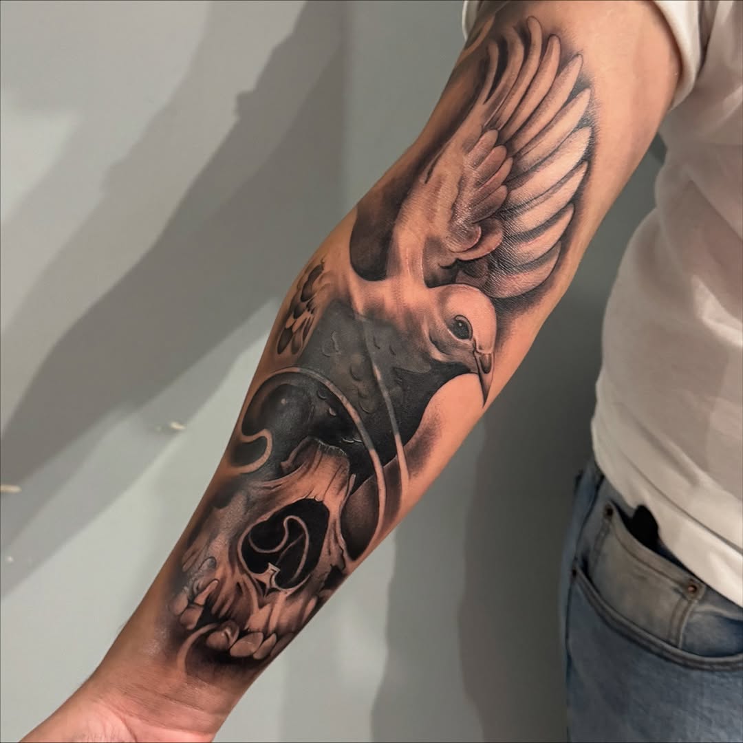 Tattoo by @inkedbyanangel_ — realism, black_and_grey