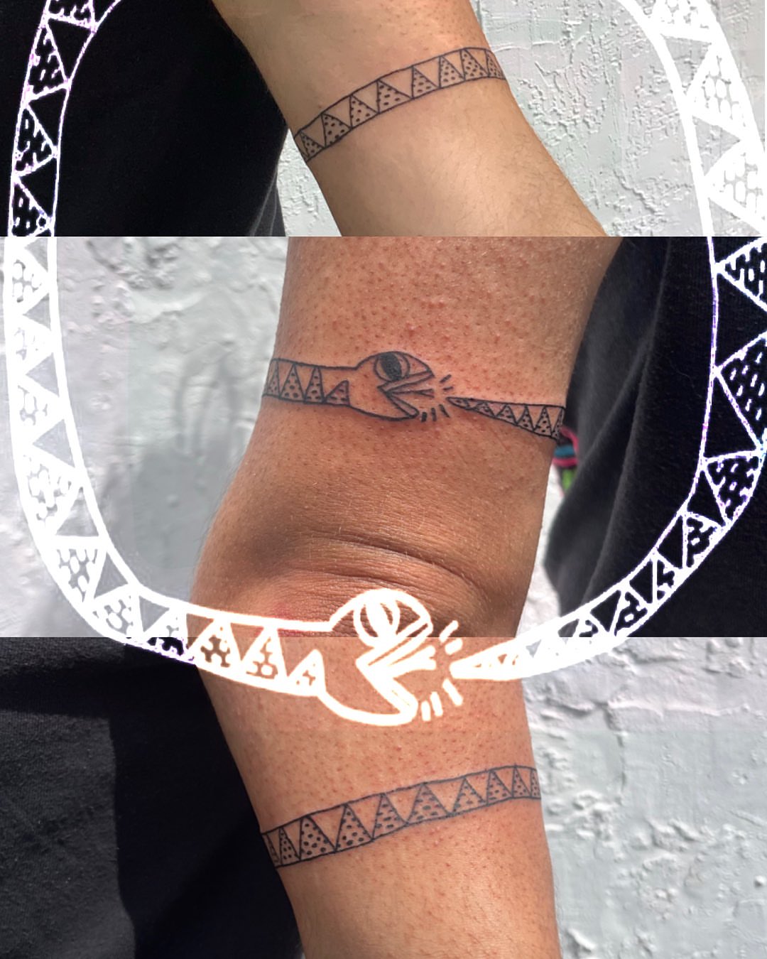 Bird geometric tattoo on the forearm by luce elias :