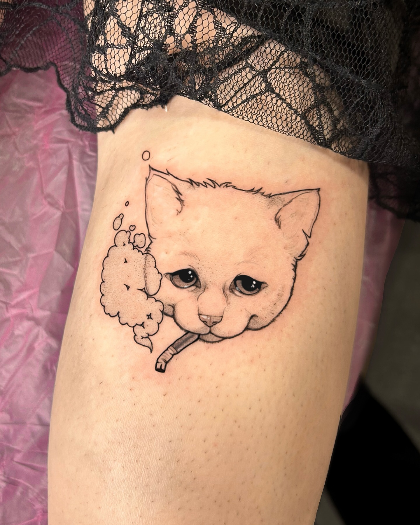 Tattoo by @hayleybayleytattoos — dotwork, realism