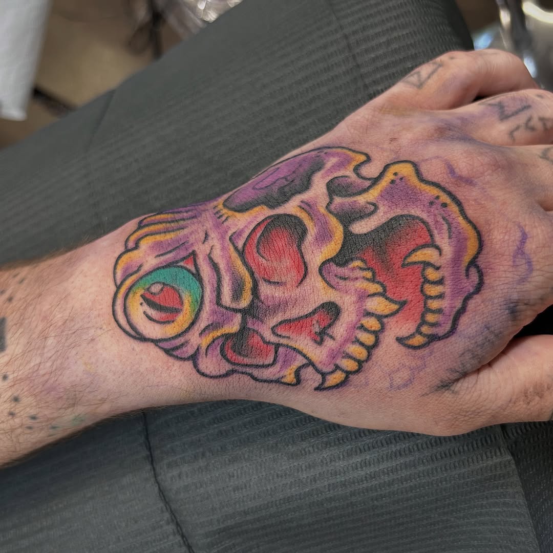 Tattoo by @kenoarts โ new_school, trash_polka