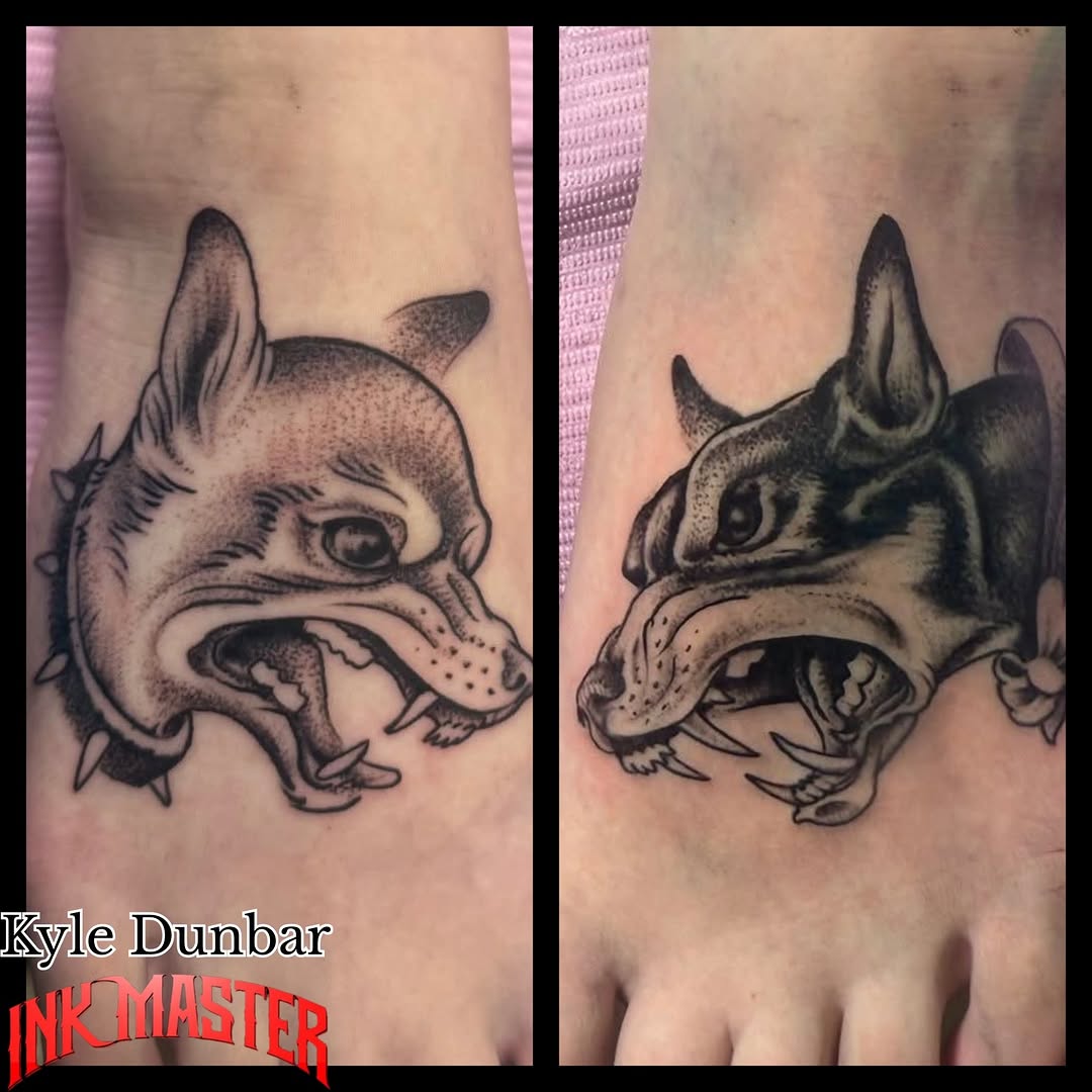 Tattoo by @inkbykyledunbar — black_and_grey, dotwork