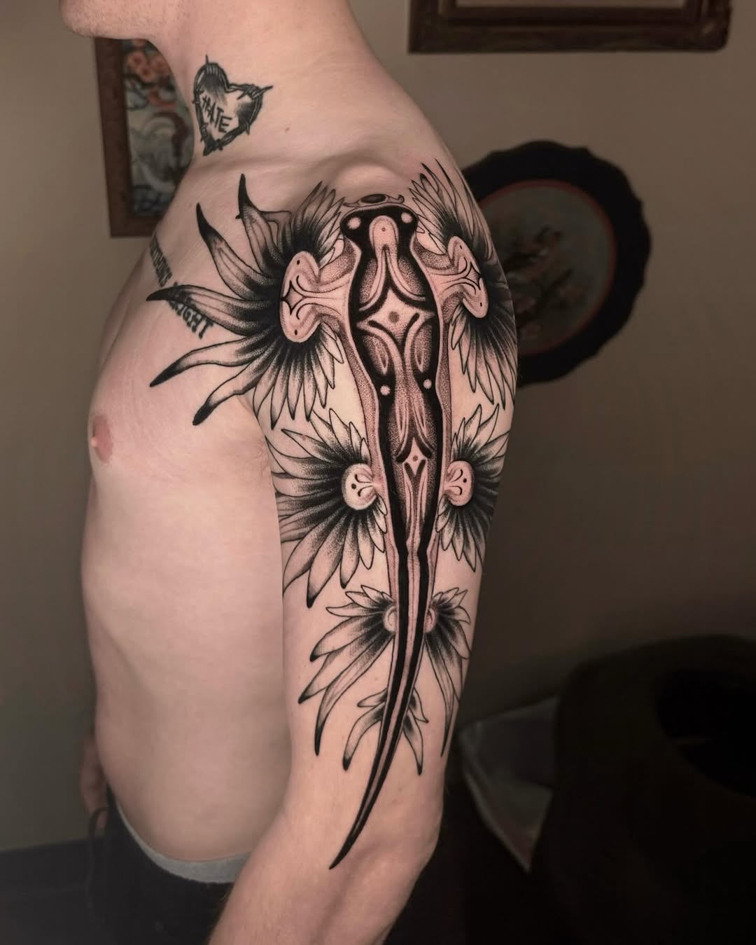 Tattoo by @jadadavistattoo — black_and_grey, dotwork