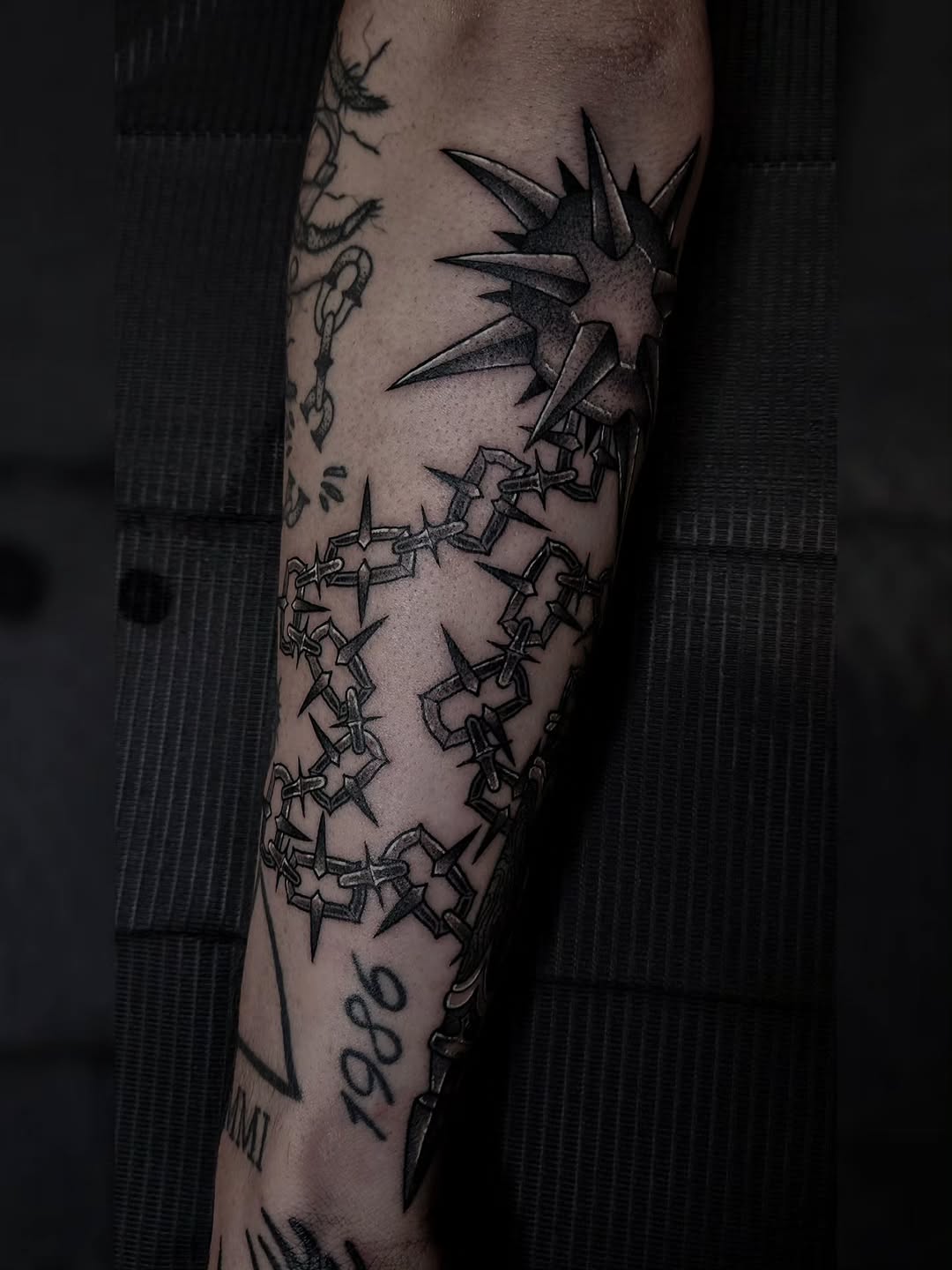 Tattoo by @corpsecreamtattoo — black_and_grey, dark_realism