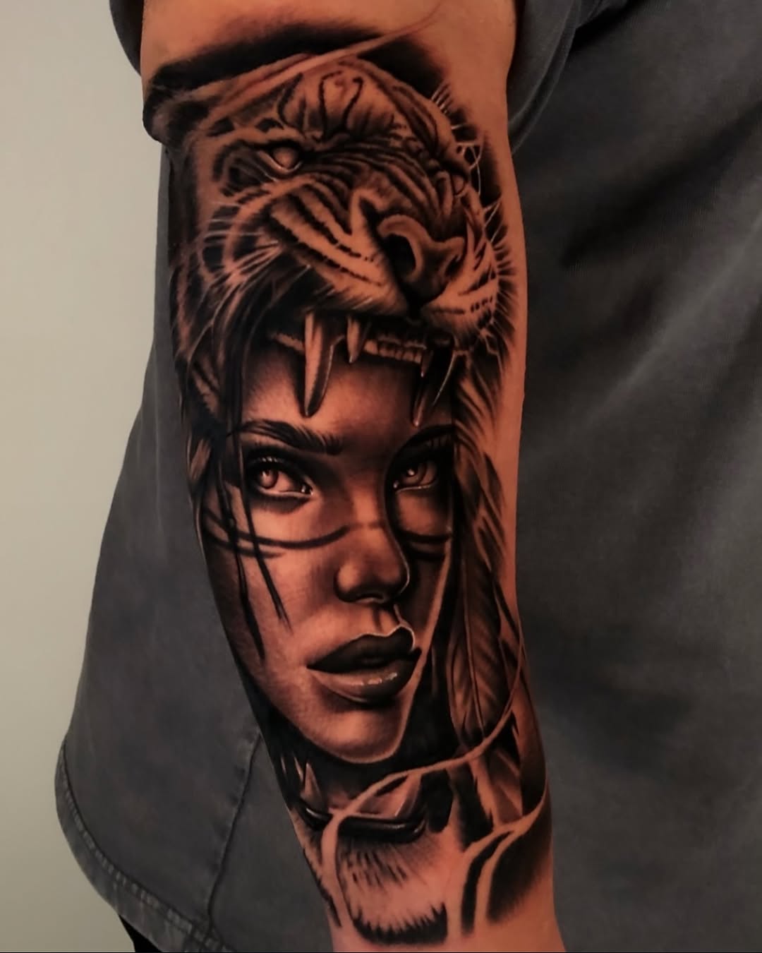 Tattoo by @bigrichtattoos β realism, black_and_grey