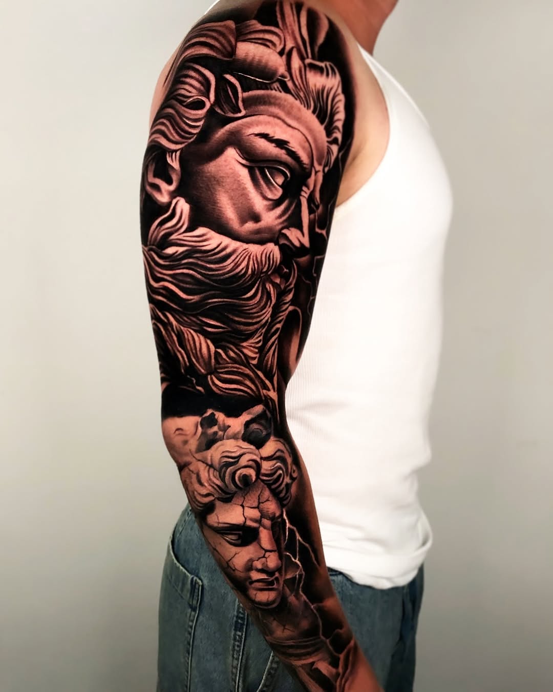 Tattoo by @bigrichtattoos β realism, black_and_grey