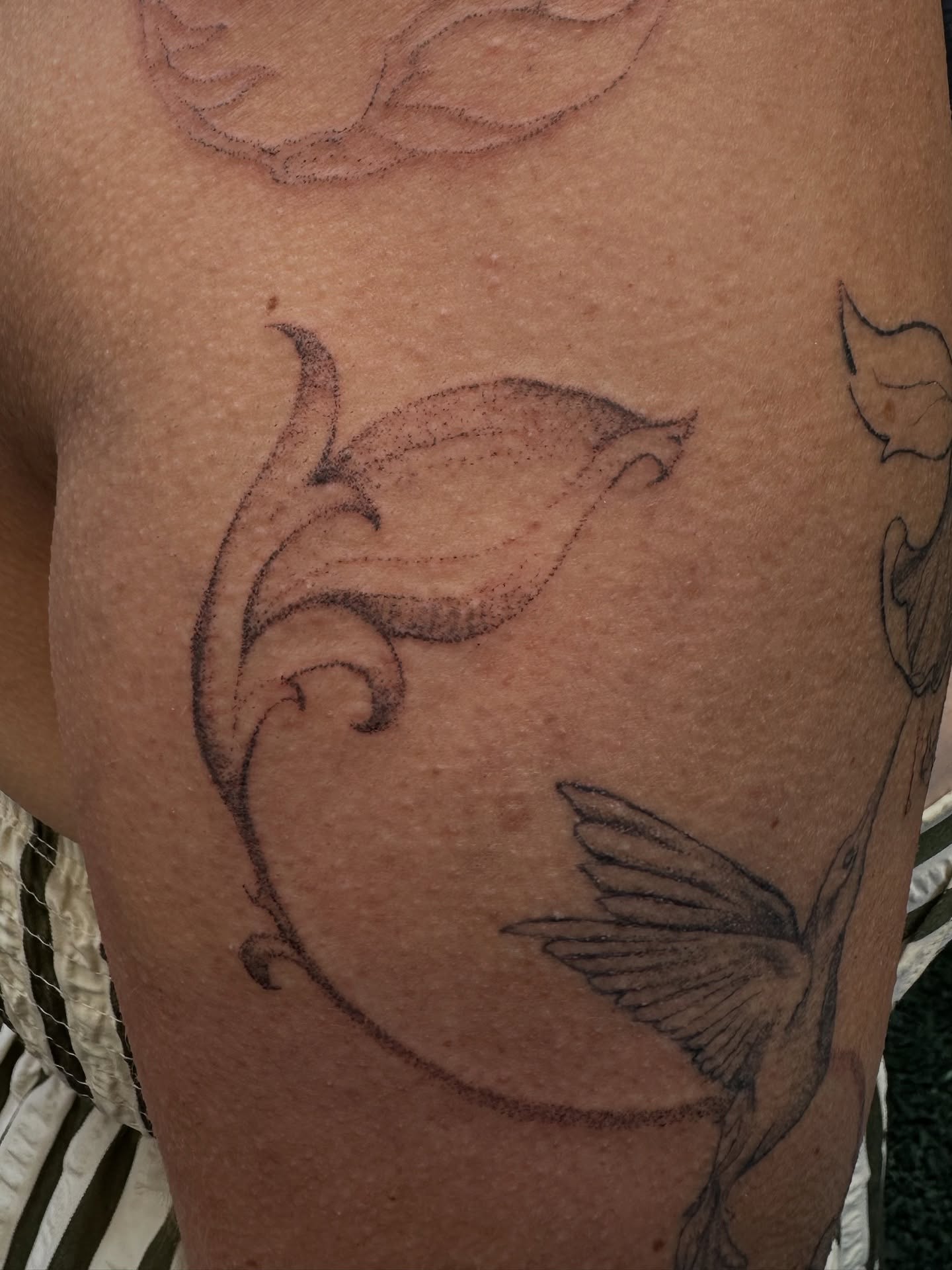 Mermaid black and grey tattoo on the thigh by Sadie Spades Philly Tattoos