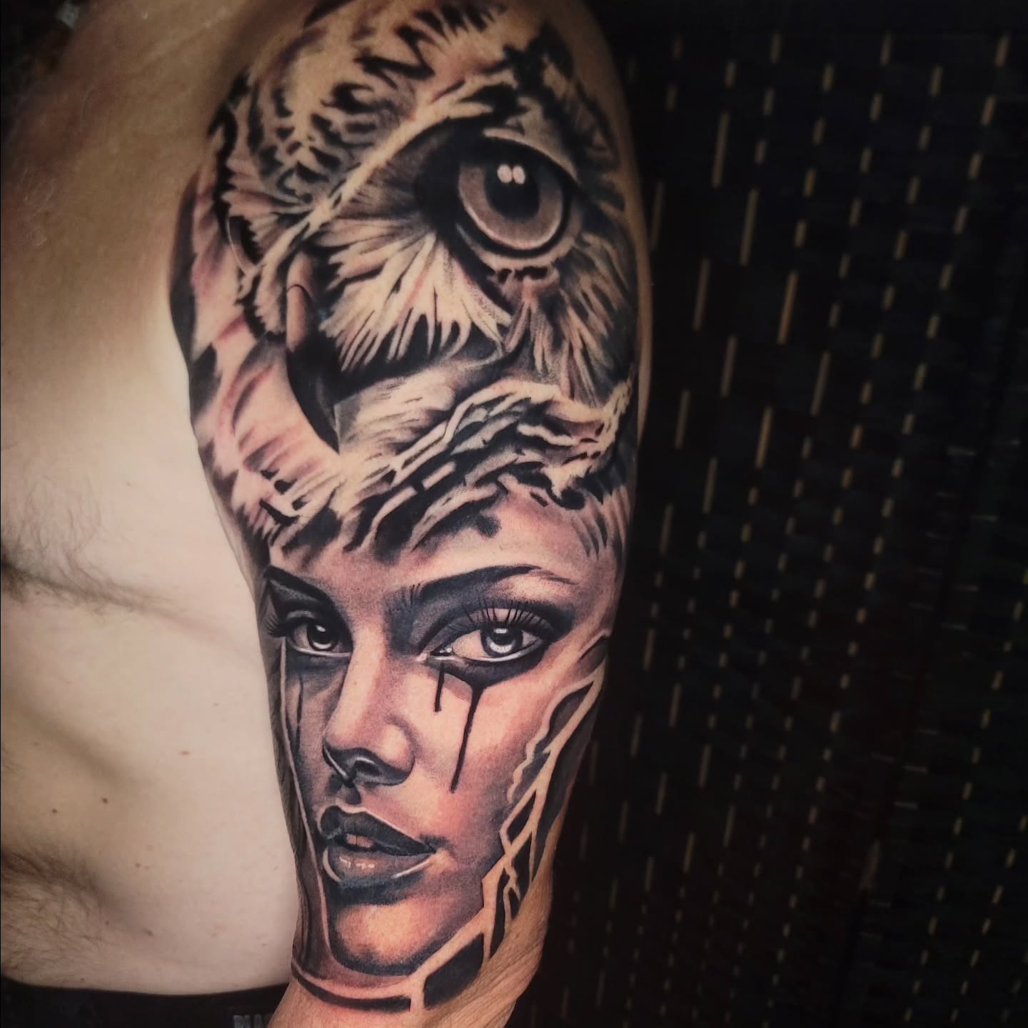 Tattoo by @bigcdotatts — realism, dark_realism