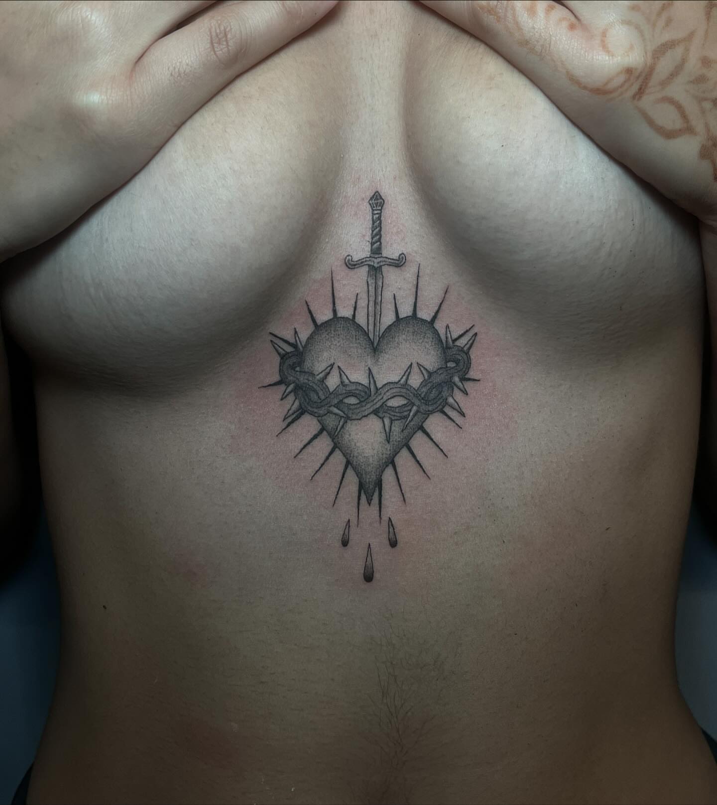 Tattoo by @inkprinc3ss — black_and_grey