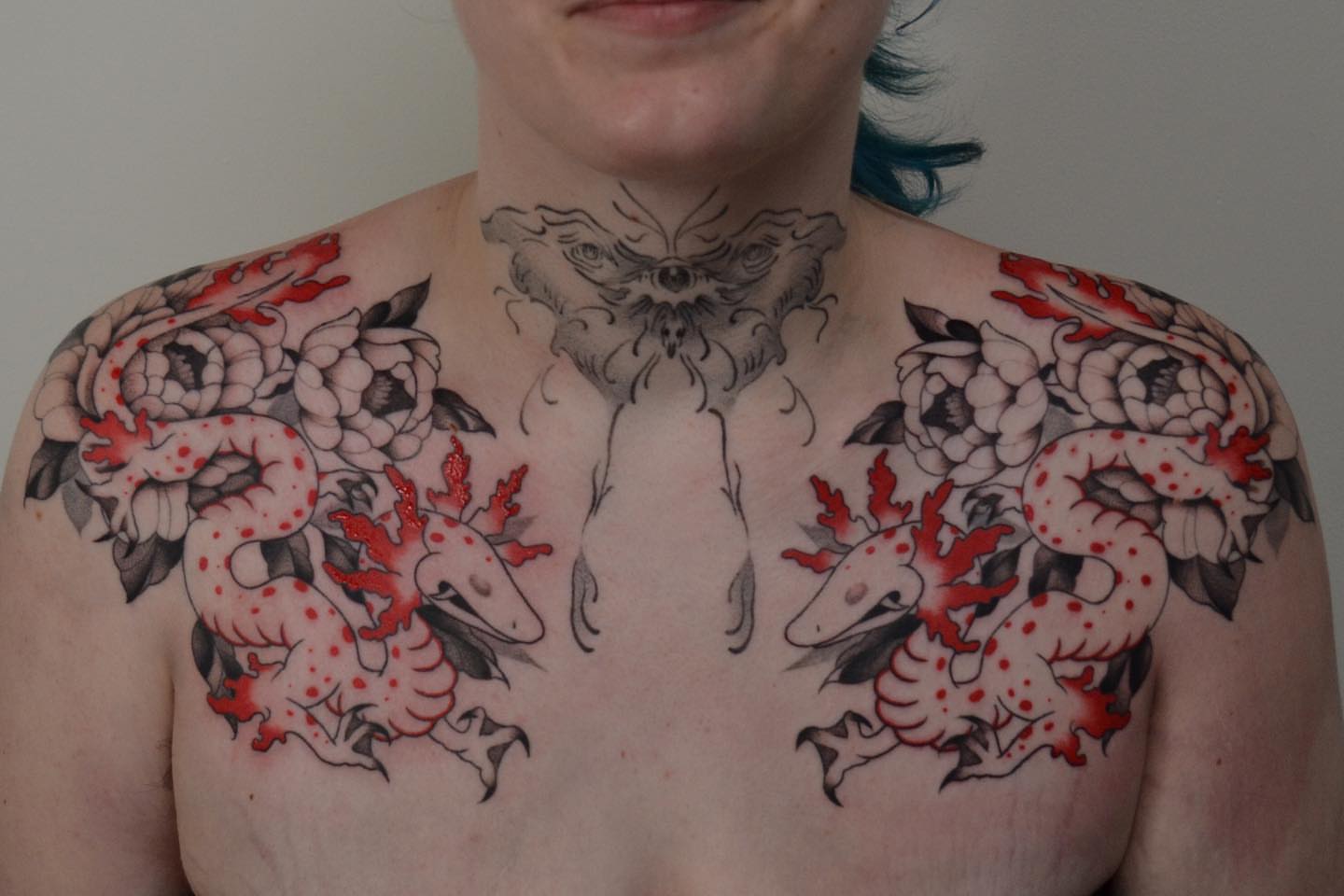 Tattoo by @vulgarviolets — japanese_irezumi, dotwork