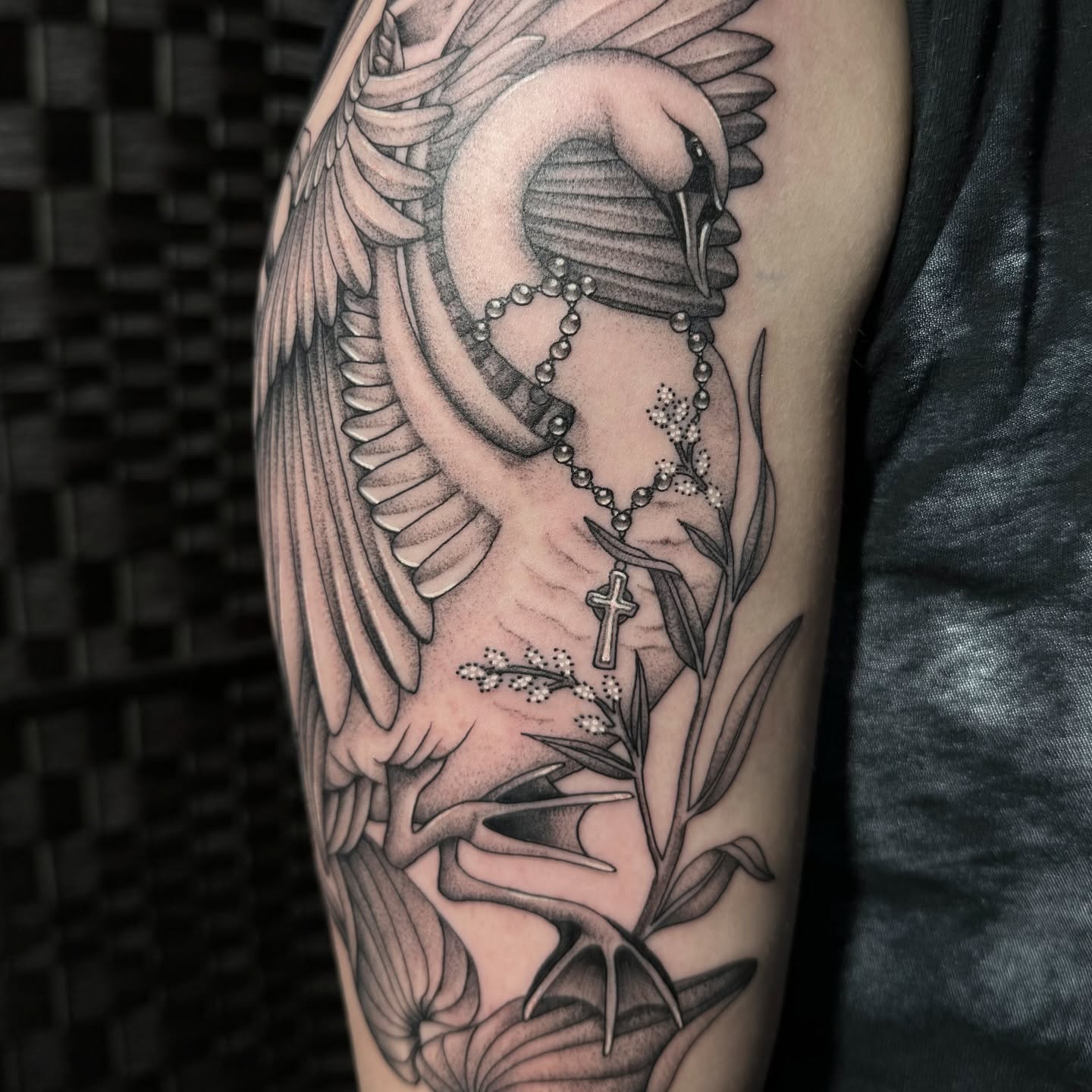 Tattoo by @daniallentattoo — black_and_grey, realism