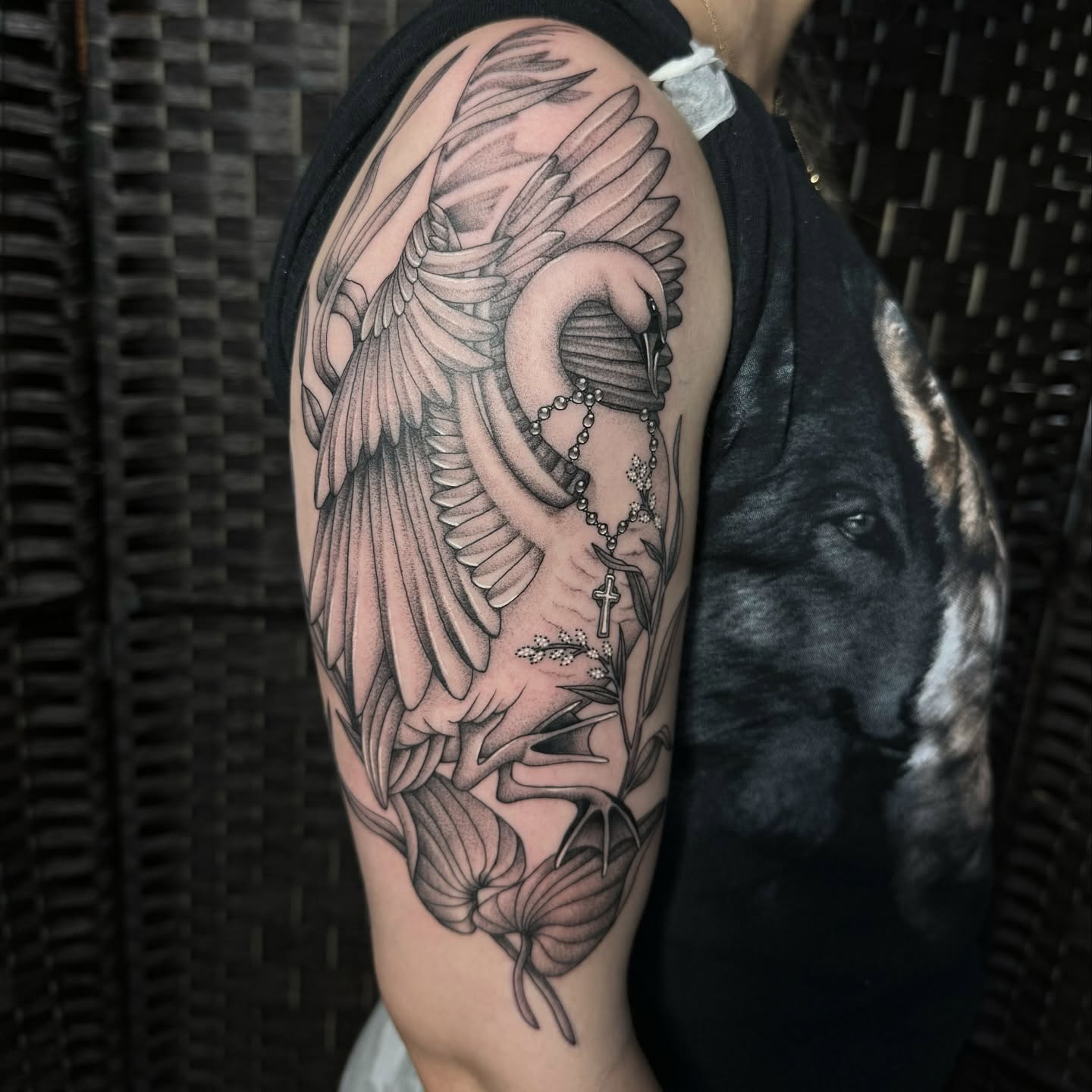 Tattoo by @daniallentattoo — black_and_grey, realism
