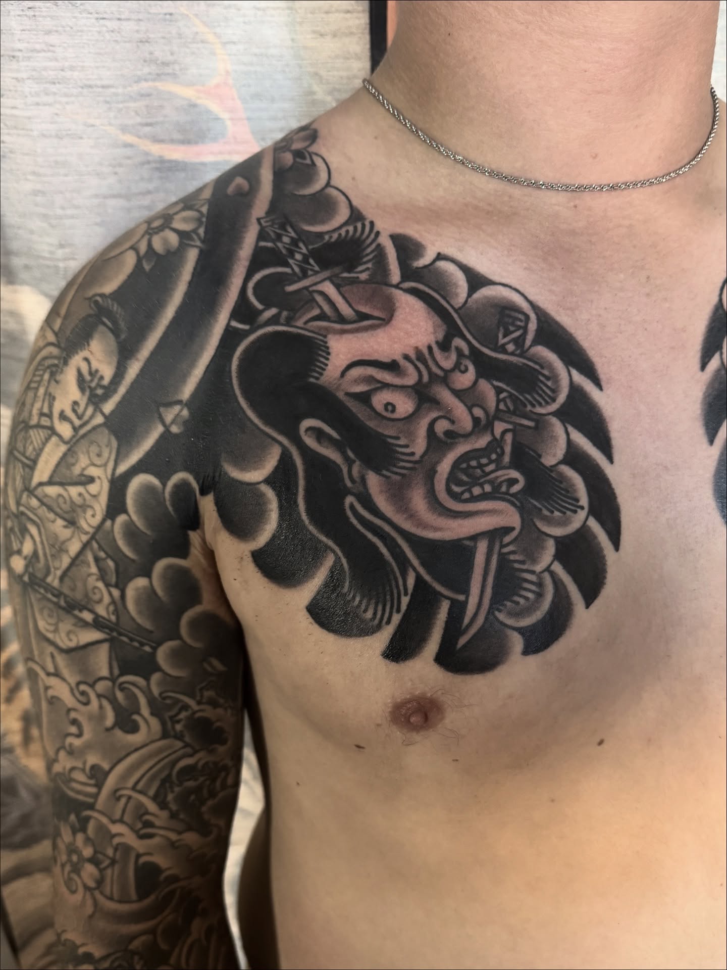 Tattoo by @nicholastidler_tattoos — japanese_irezumi, black_and_grey