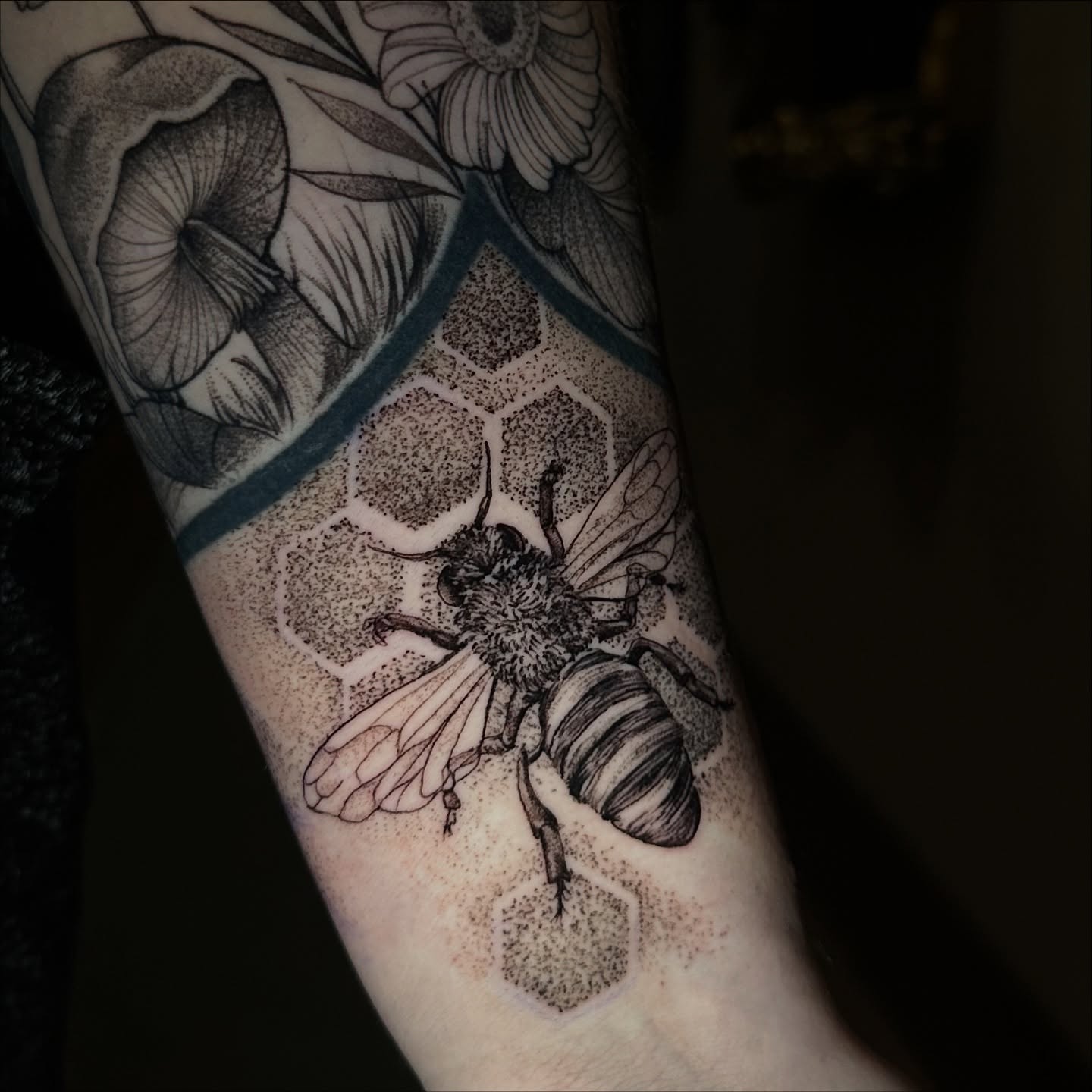 Tattoo by @chrisdoyletattoos — dotwork, realism