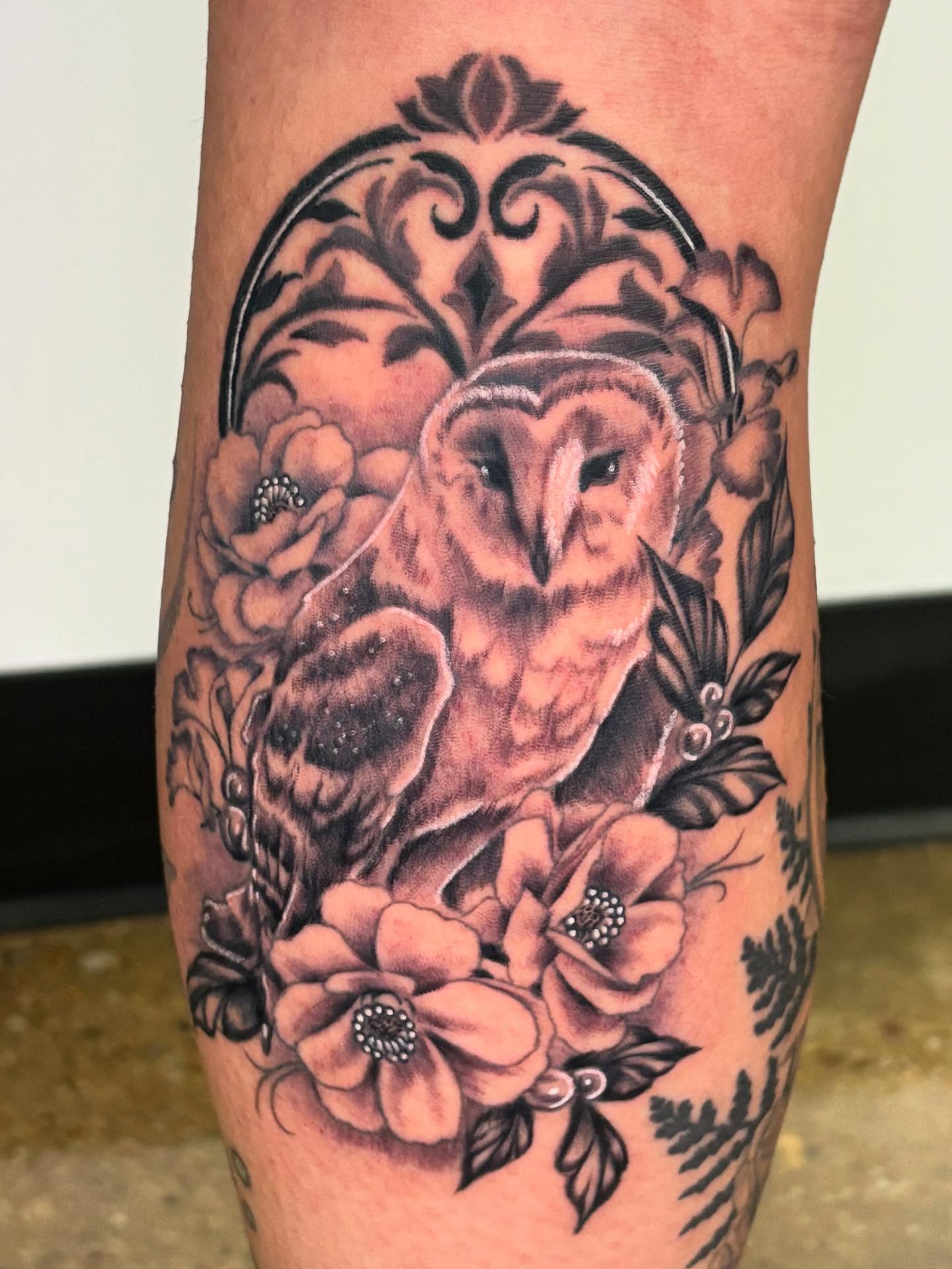 Tattoo by @hbones_artistry — realism, black_and_grey