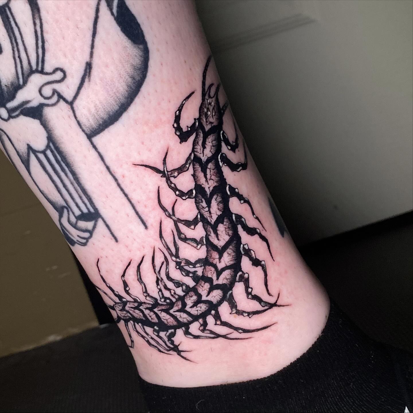 Tattoo by @caseydohnertattoos — black_and_grey