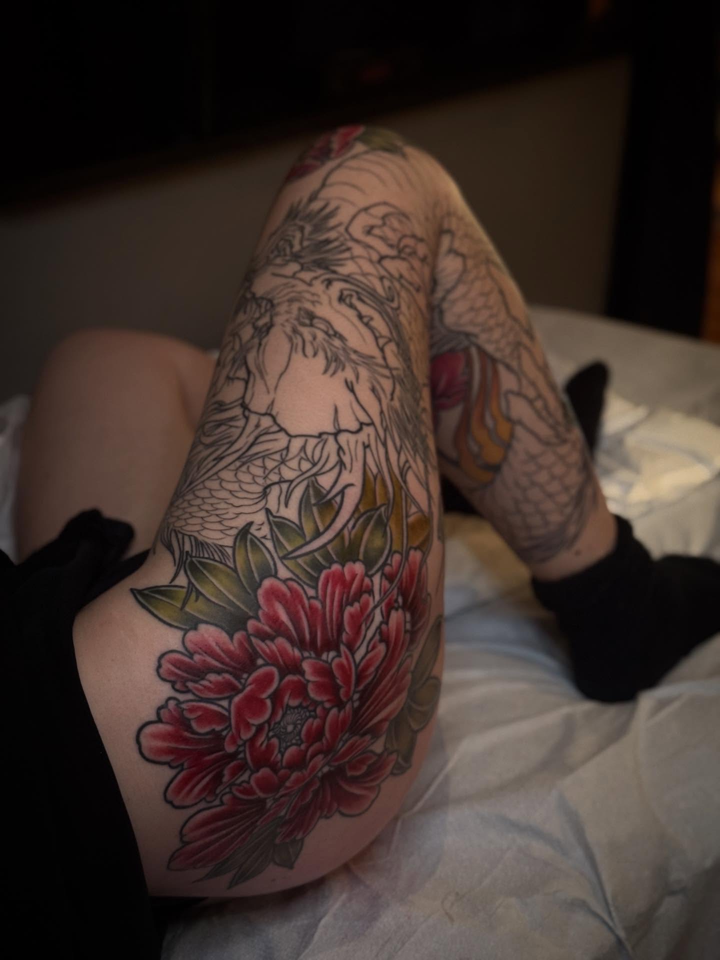 Tattoo by @kassidilla_tattoos — japanese_irezumi, dotwork