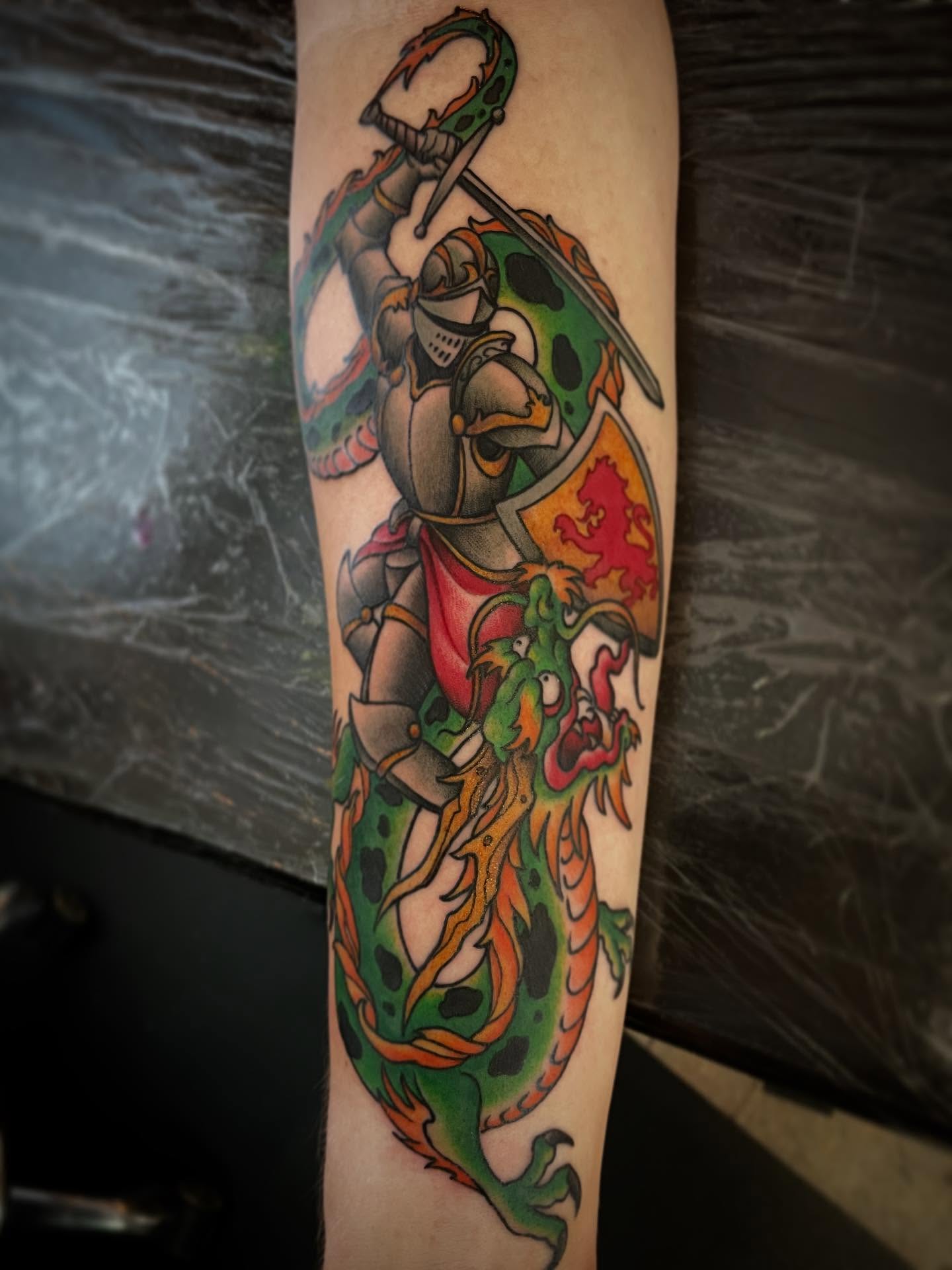Tattoo by @wizardspits — american_traditional, dotwork