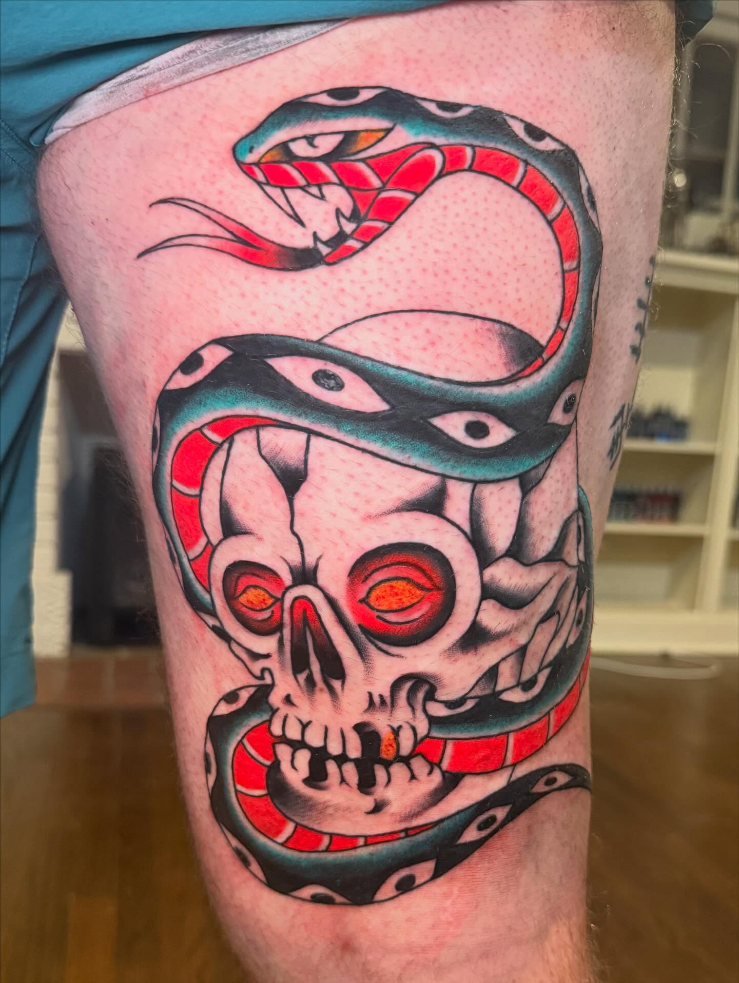 Tattoo by @colemartintattoos — american_traditional, dotwork