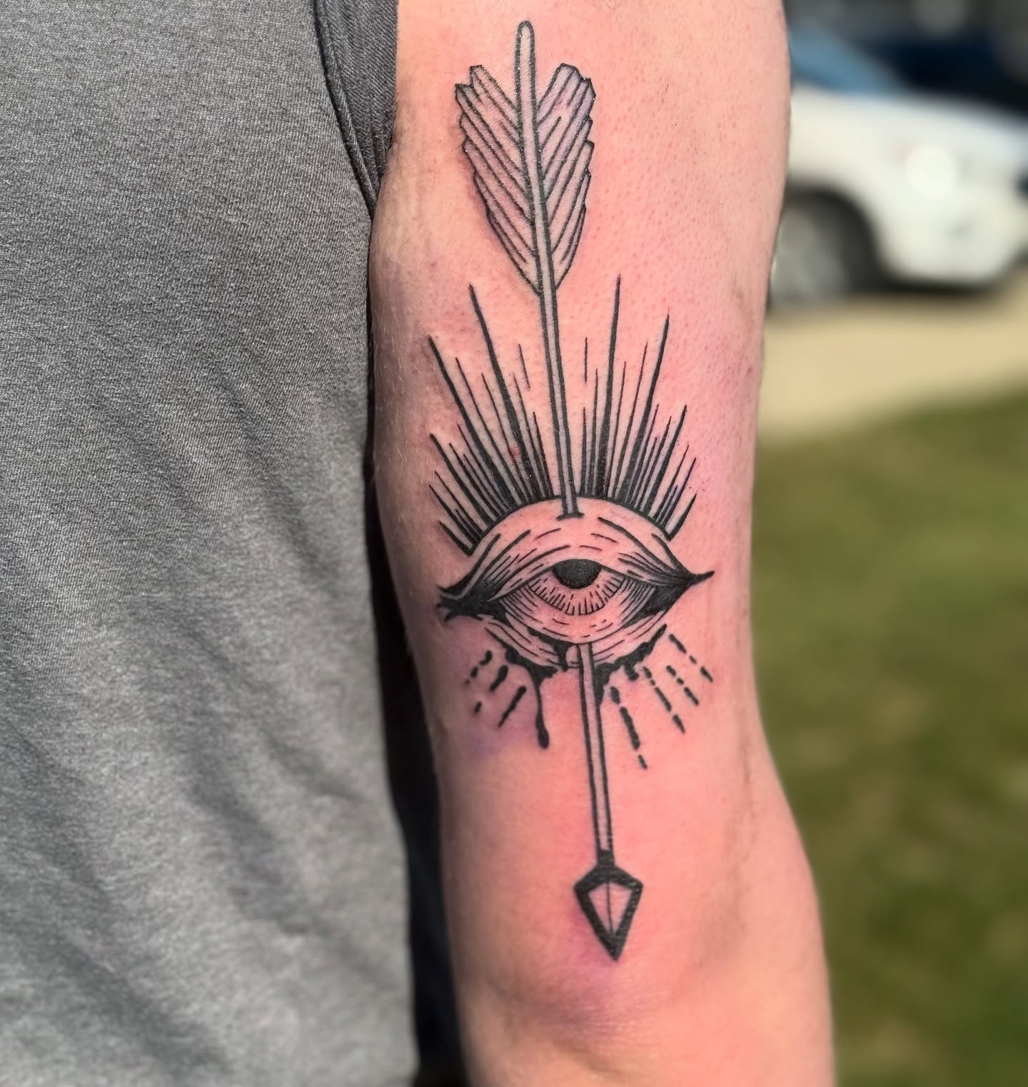 Tattoo by @benmckeetattoo — black_and_grey