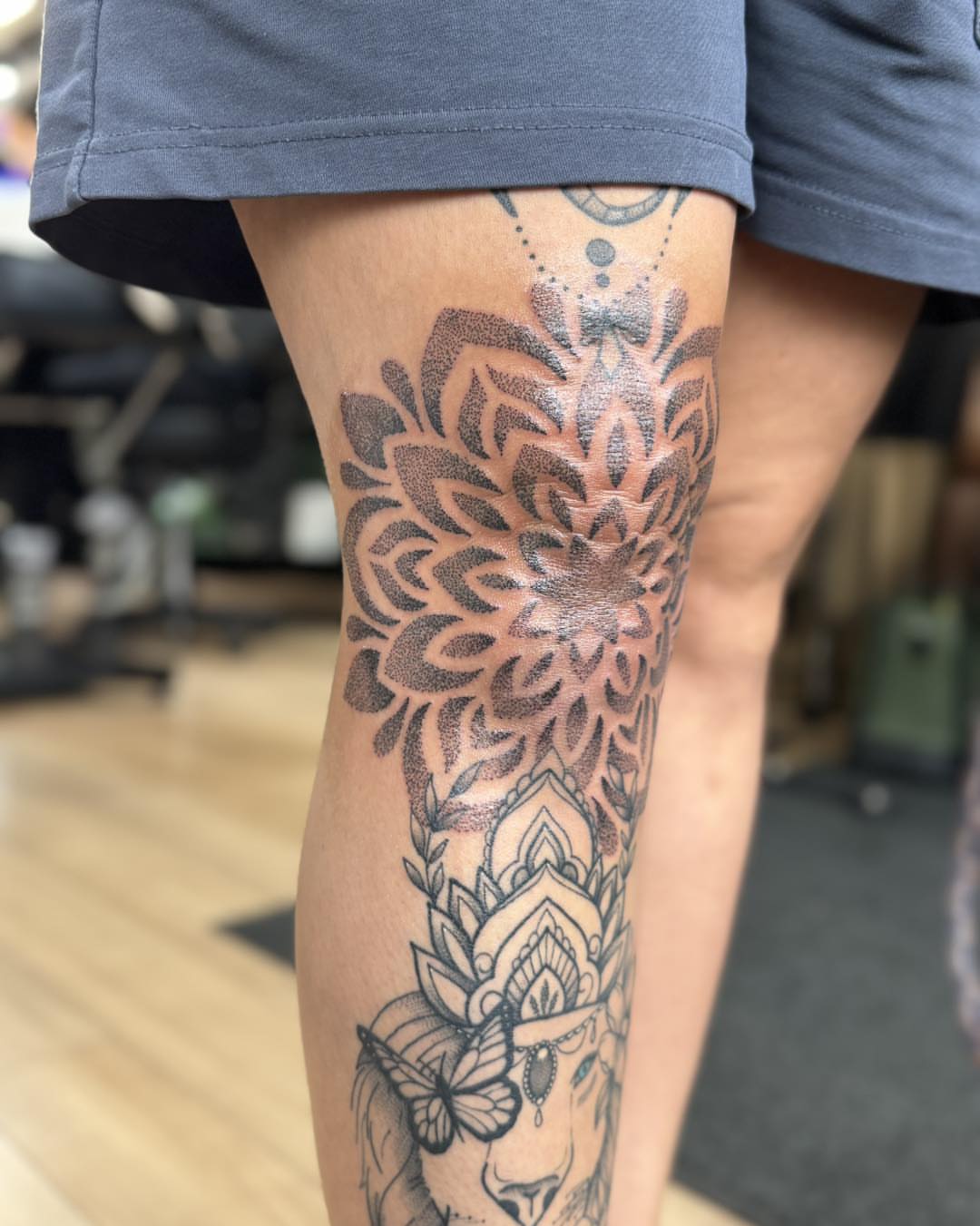 Tattoo by @gchlo123 — dotwork, geometric