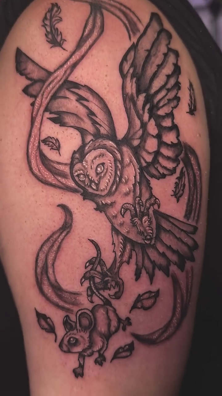 Tattoo by @bonesandstars — black_and_grey, realism