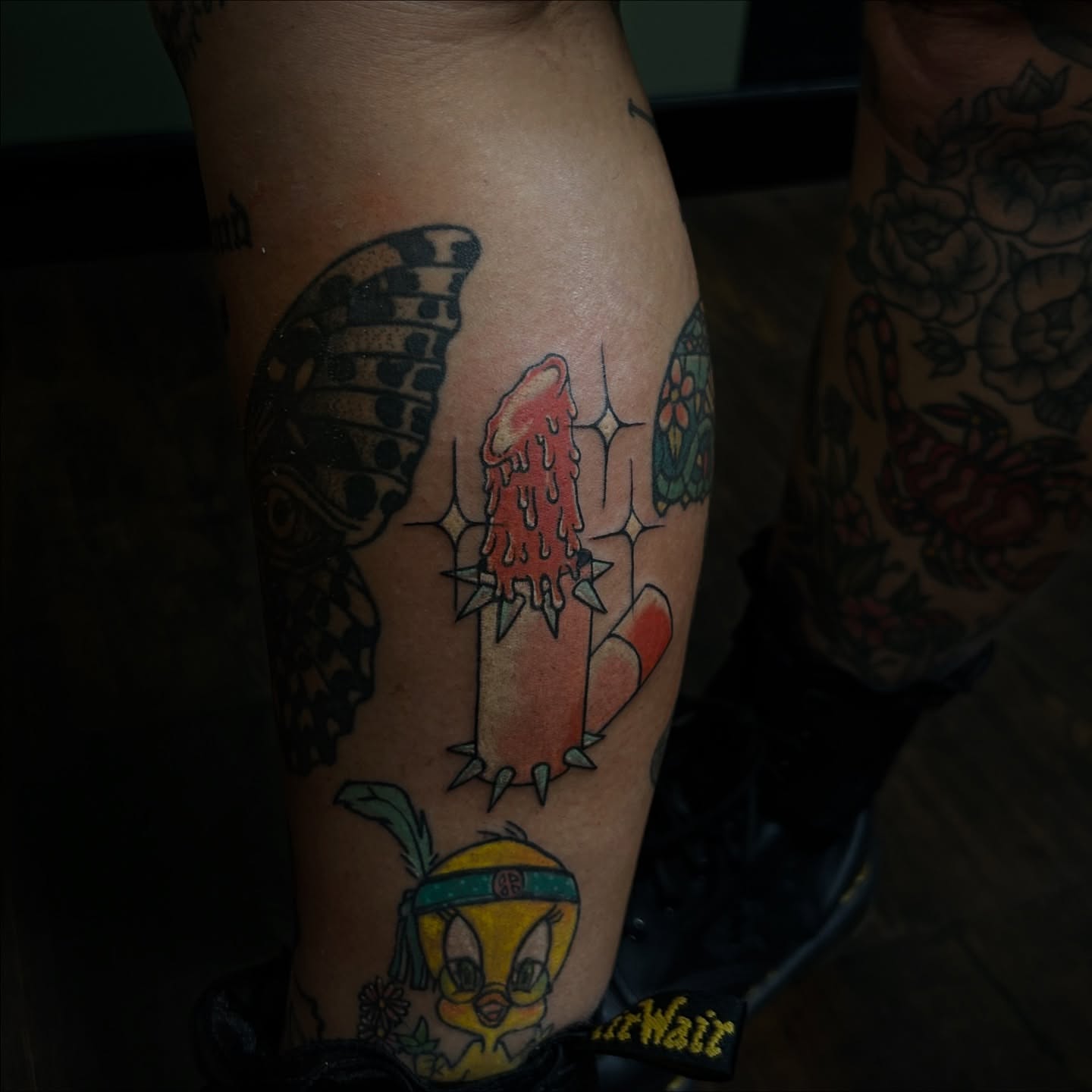 Tattoo by @b.crow.tattoos — american_traditional, dotwork