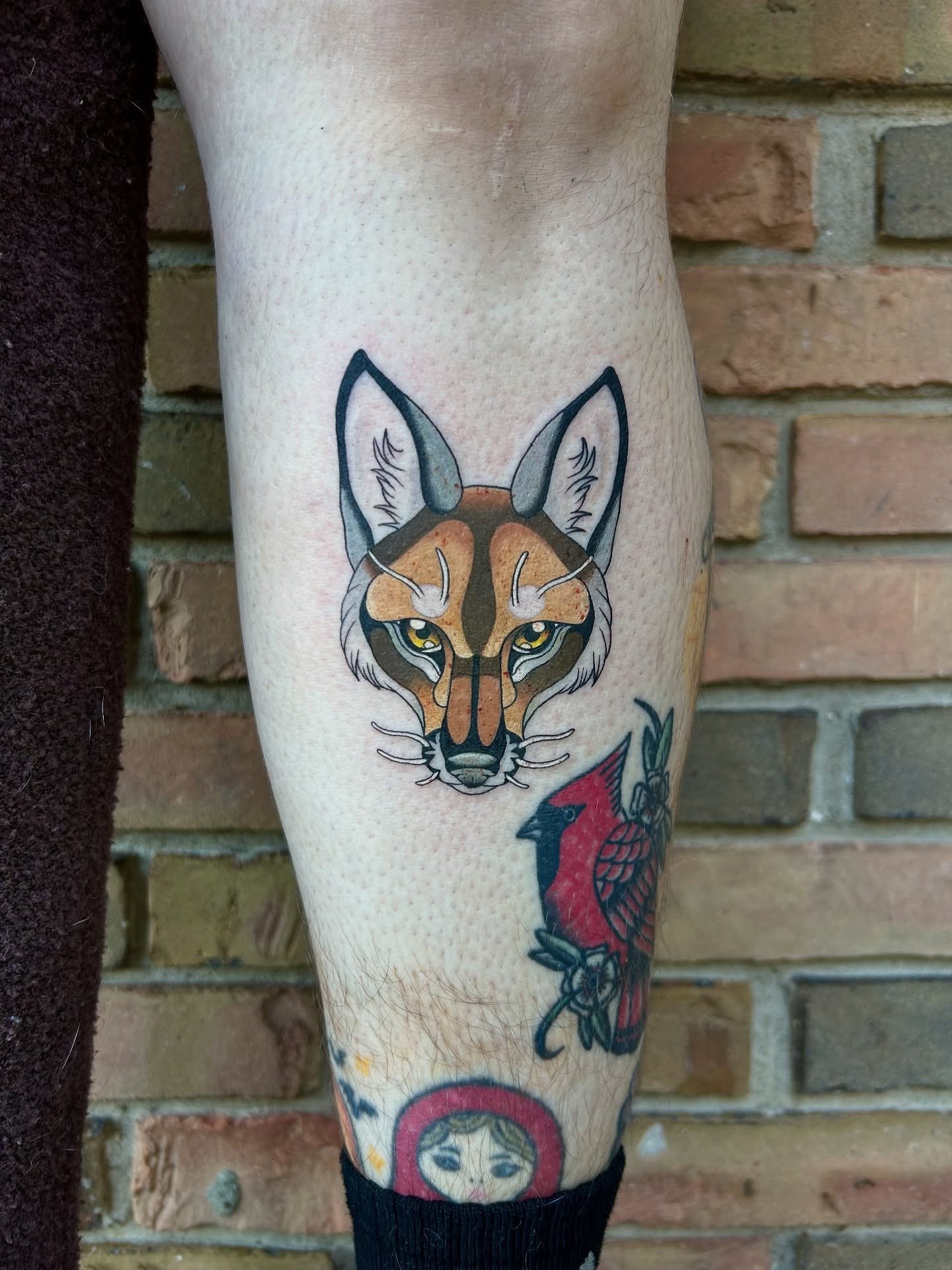 Fox realism tattoo on the forearm by Taylor Heidtbrink