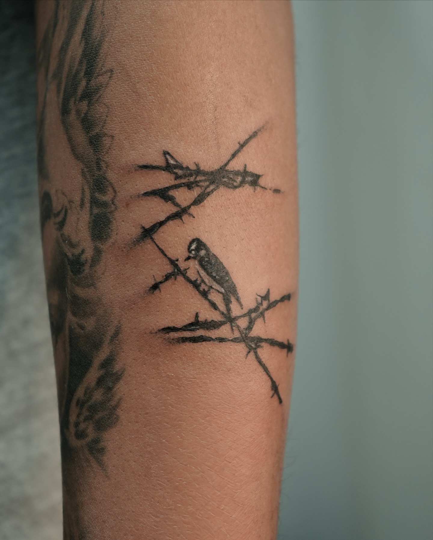 Tattoo by @inkzist — black_and_grey, realism