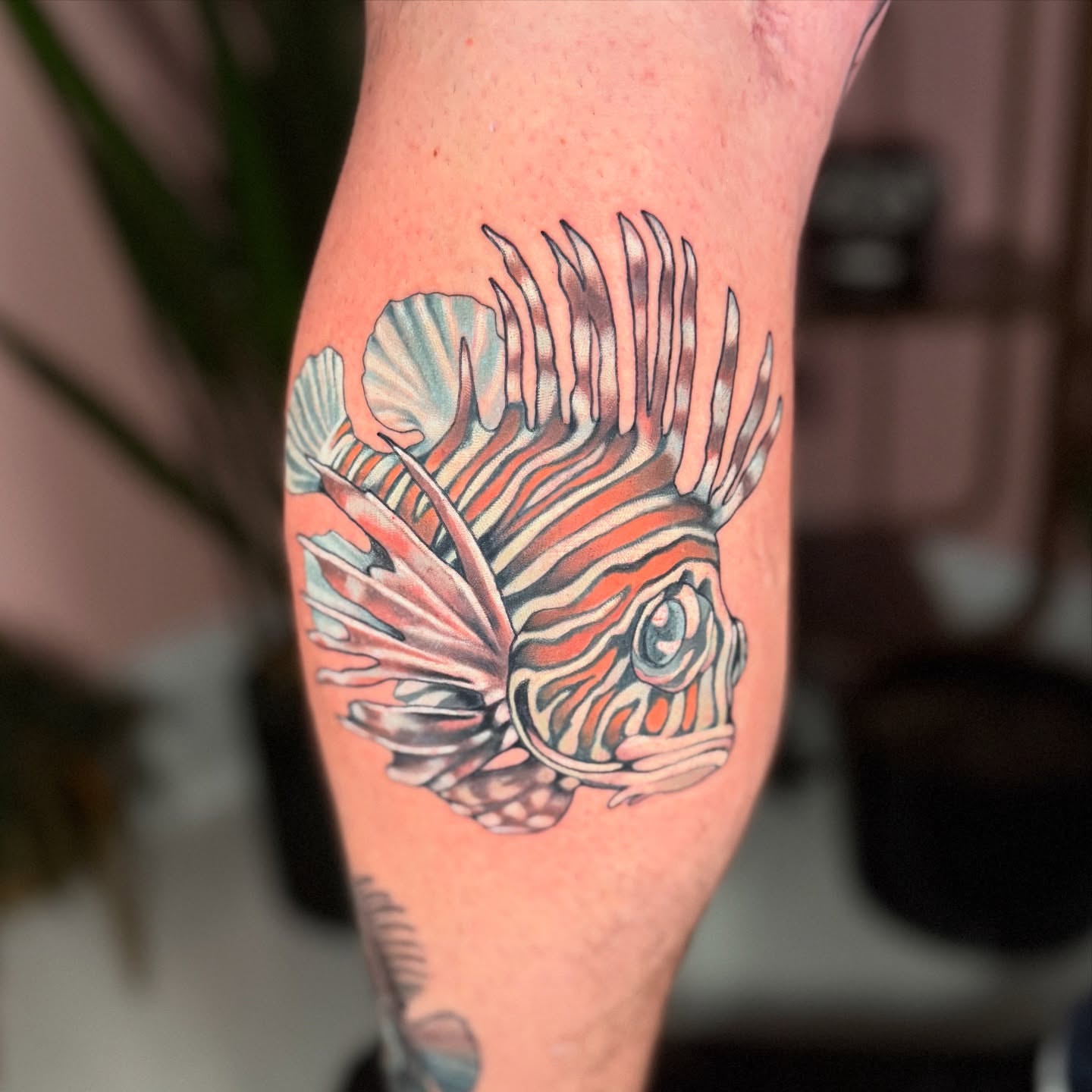 Lionfish realism tattoo on the forearm by Steve Gentile Tattoos