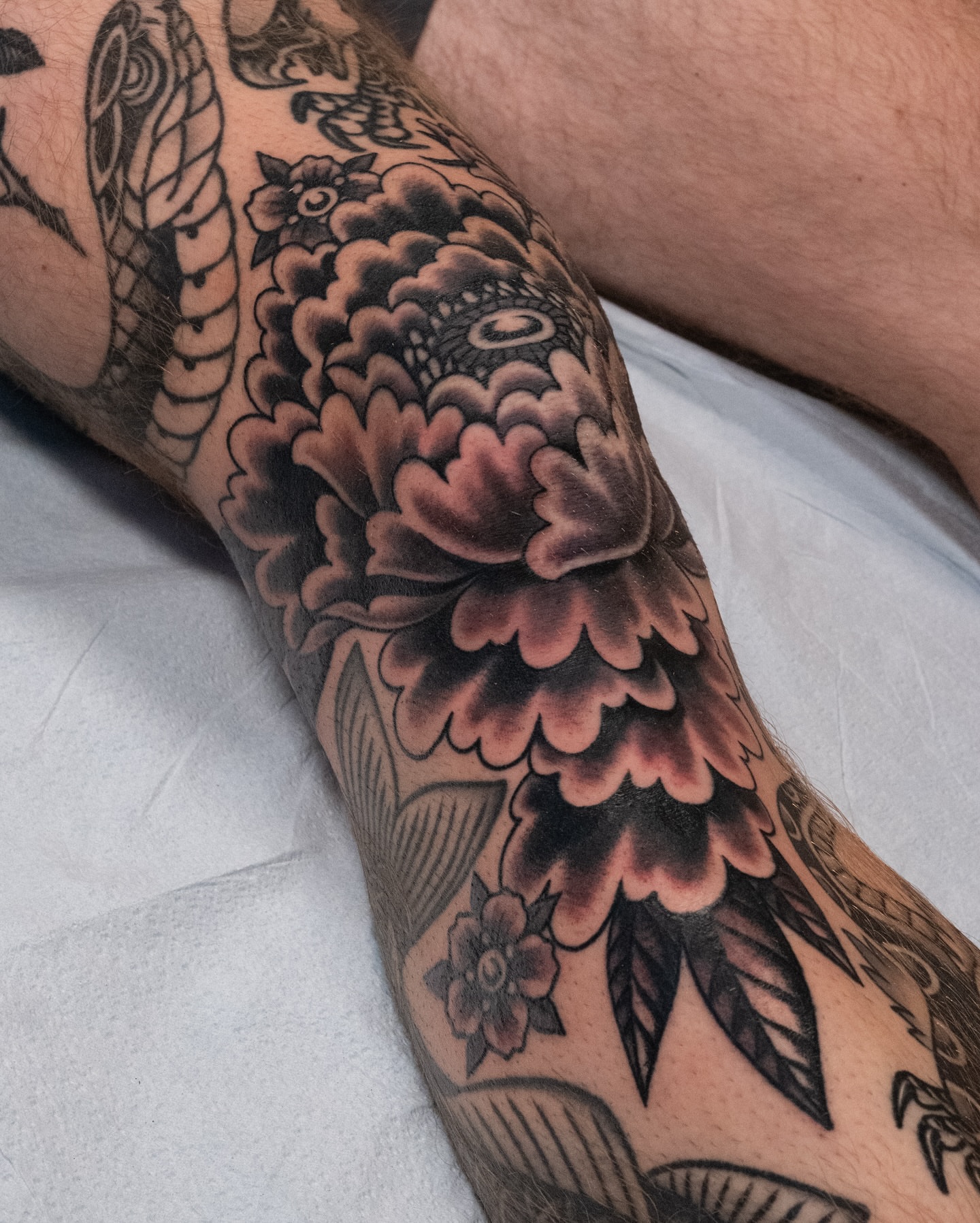 Tattoo by @adamjacksontattoos — black_and_grey