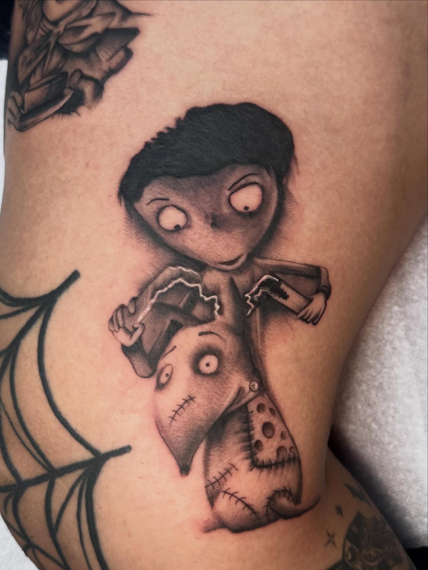 Tattoo by @inkskilla — black_and_grey, dark_realism