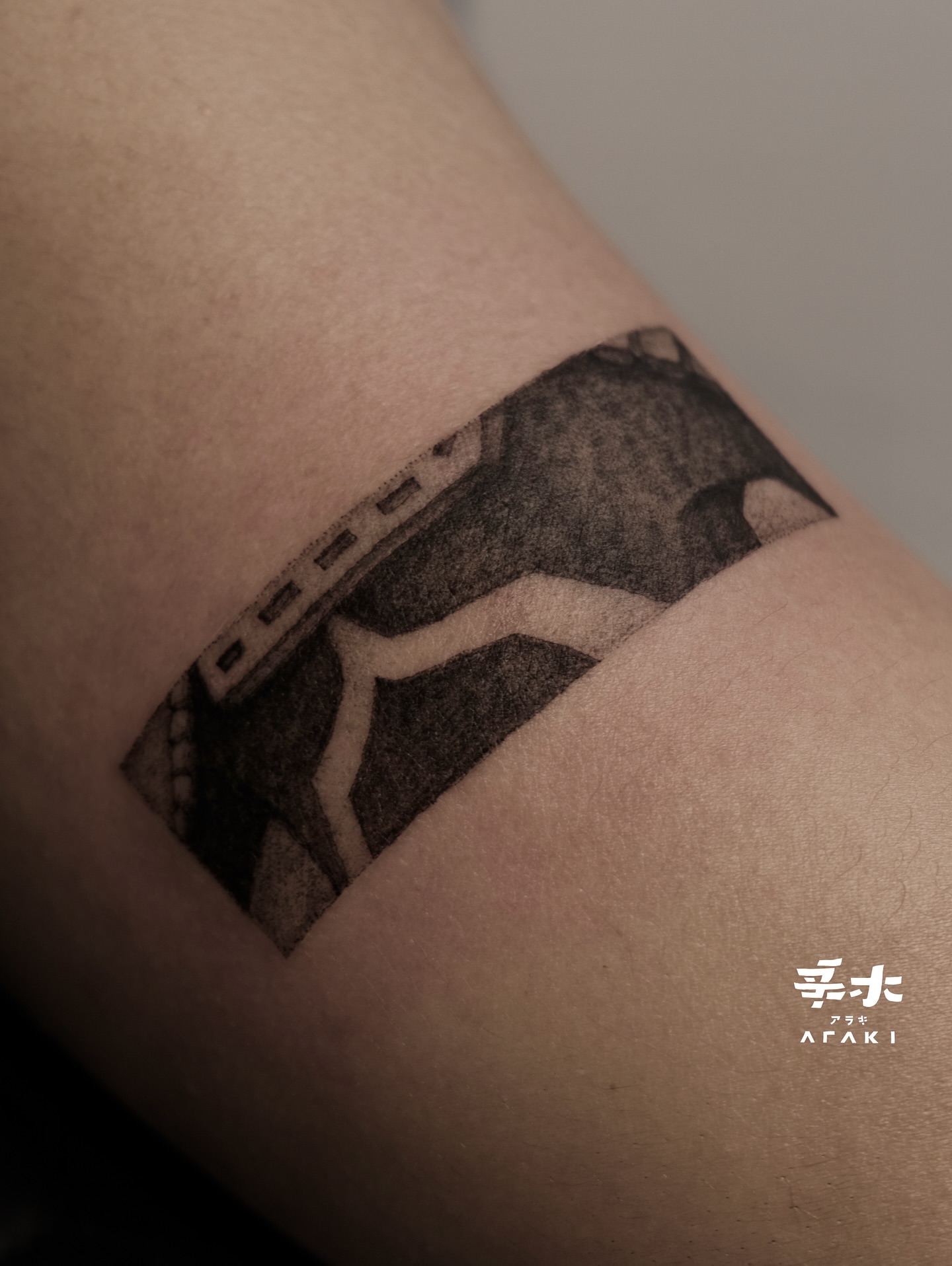 Tattoo by @araki_tattoo — black_and_grey